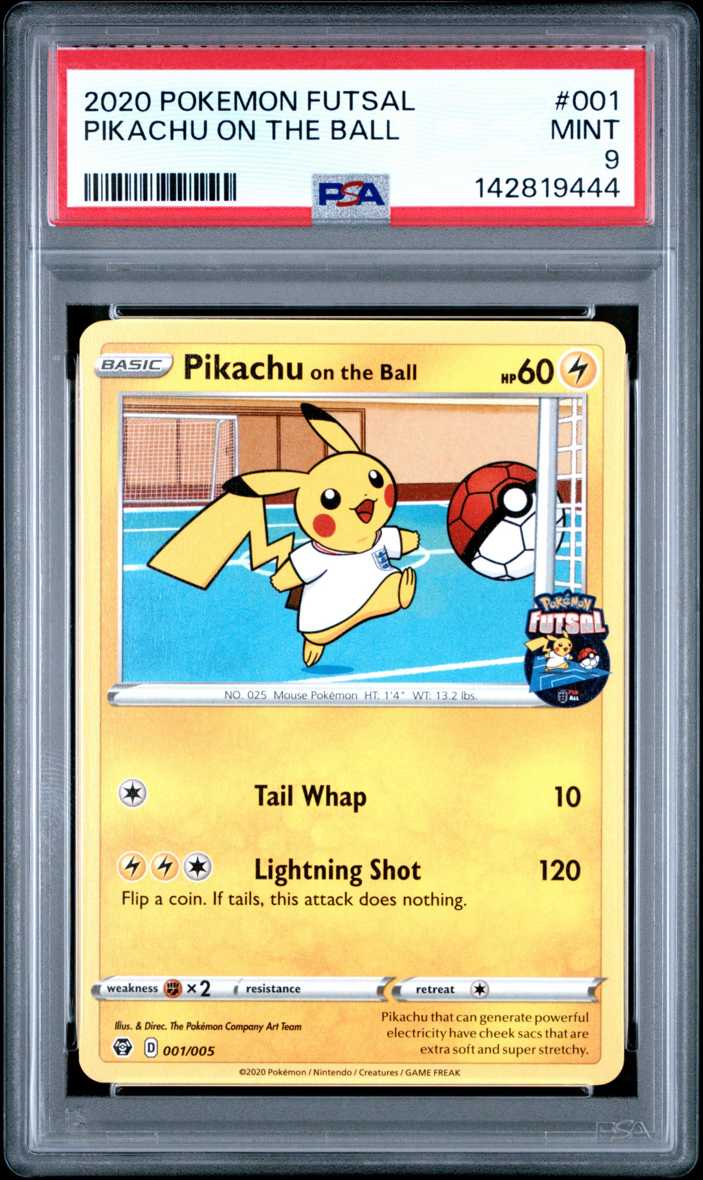 2020 Pokemon Futsal 001 Pikachu On The Ball PSA