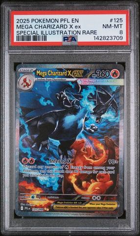 2025 Pokemon Pfl En-phantasmal Flames 125 Mega Charizard X Ex