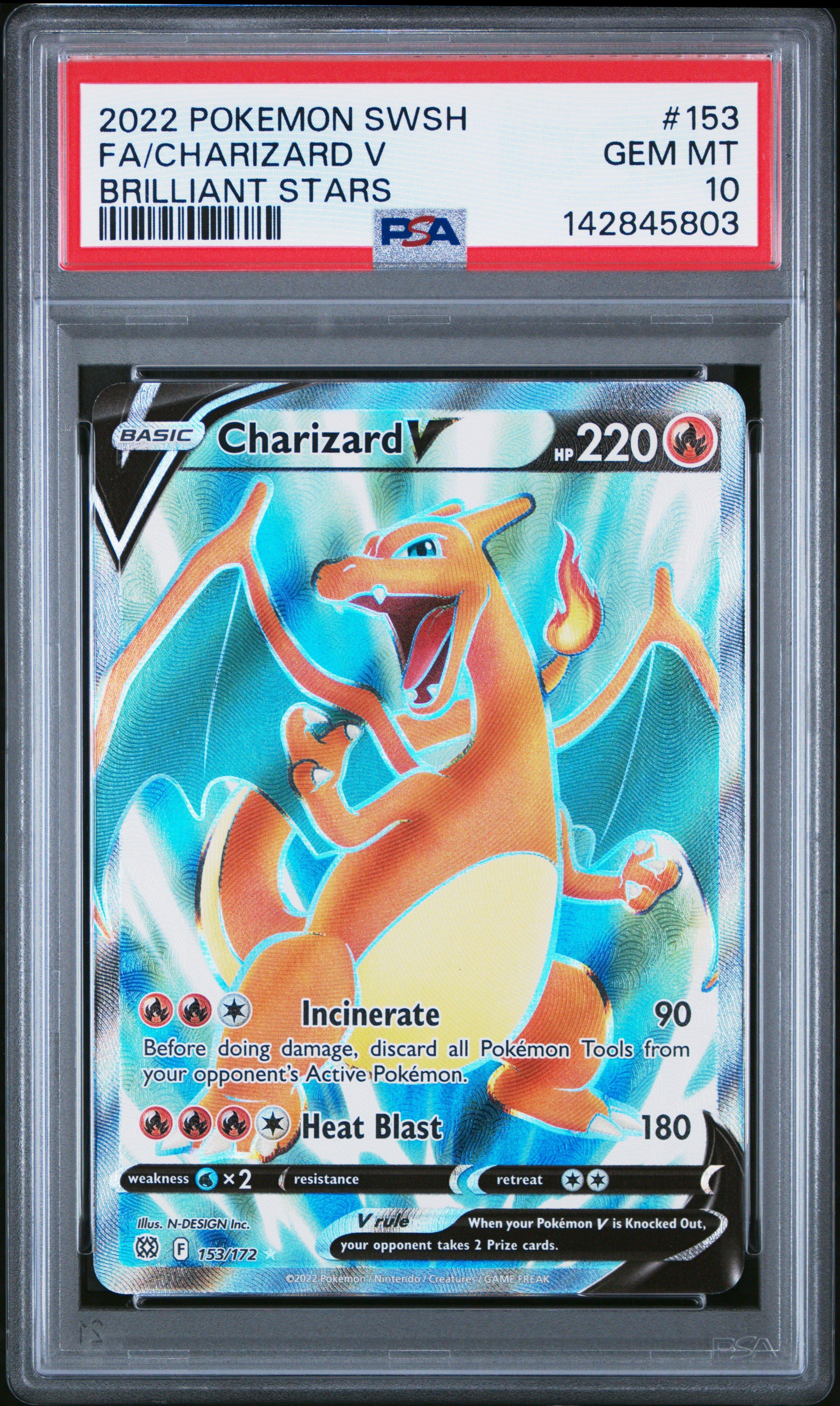 2022 Pokemon Sword & Shield Brilliant Stars 153 Full Art/charizard