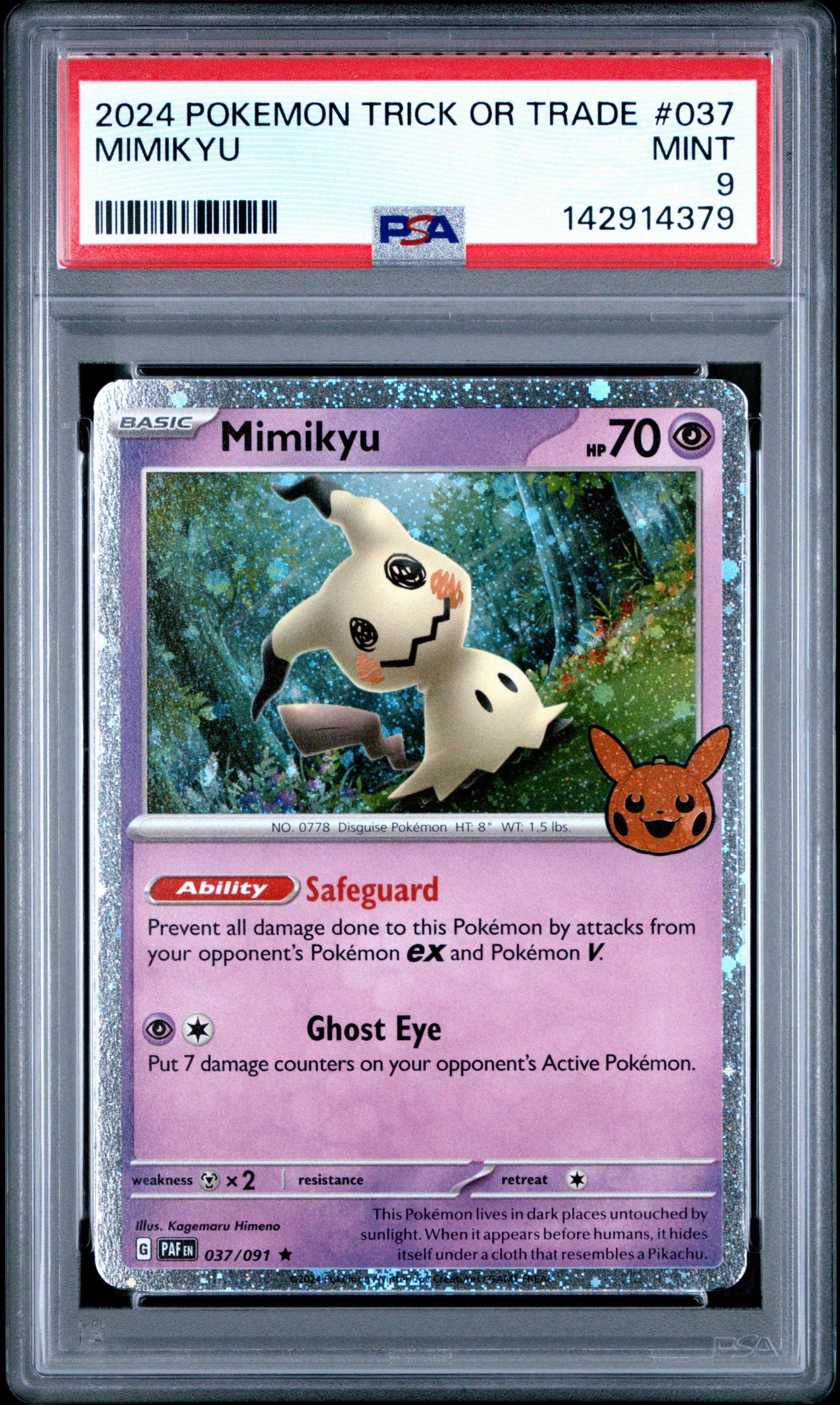 2024 Pokemon Trick Or Trade 037 Mimikyu PSA 9 Graded Card | GameStop