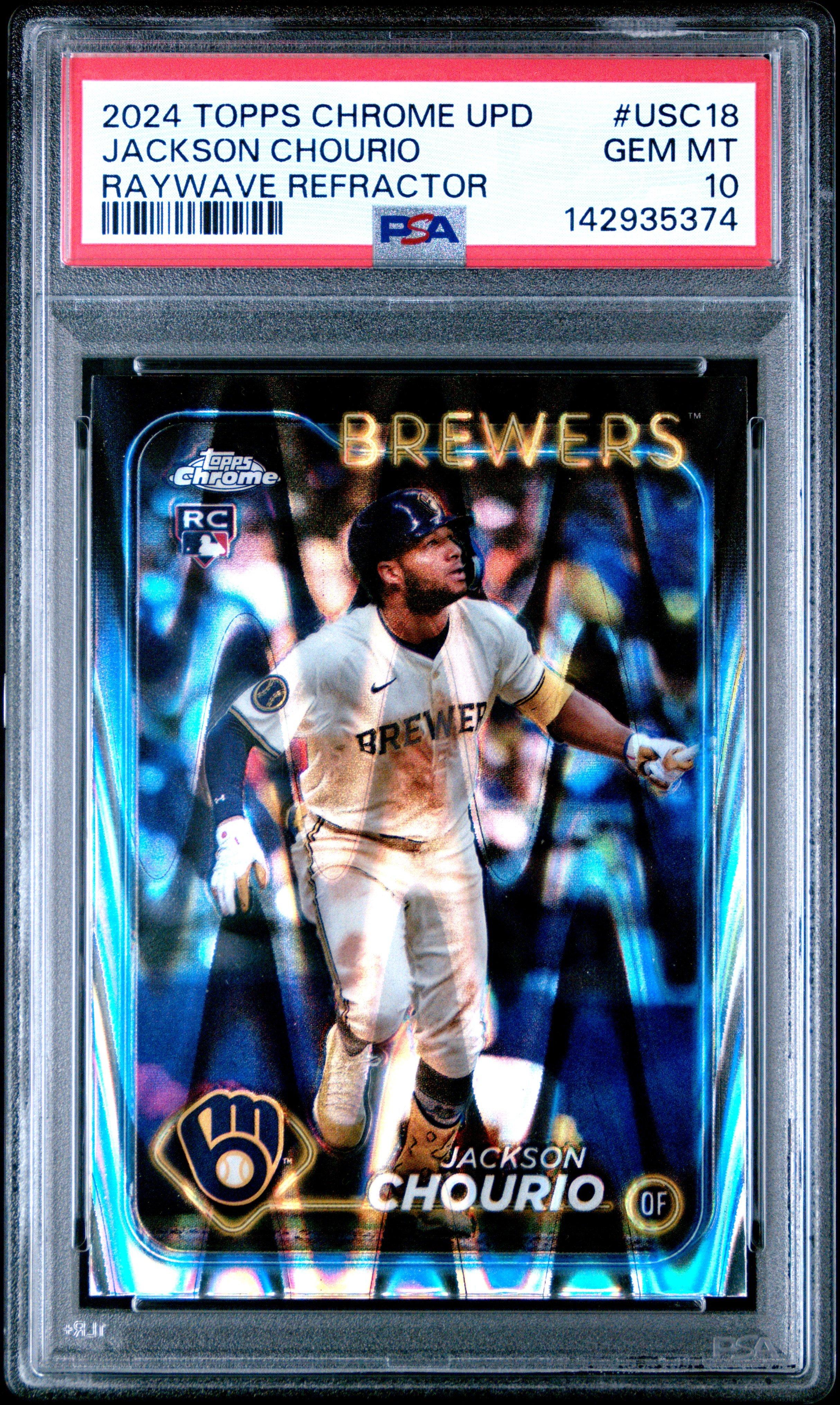 2024 Topps Chrome Update Usc18 Jackson Chourio Raywave Refractor