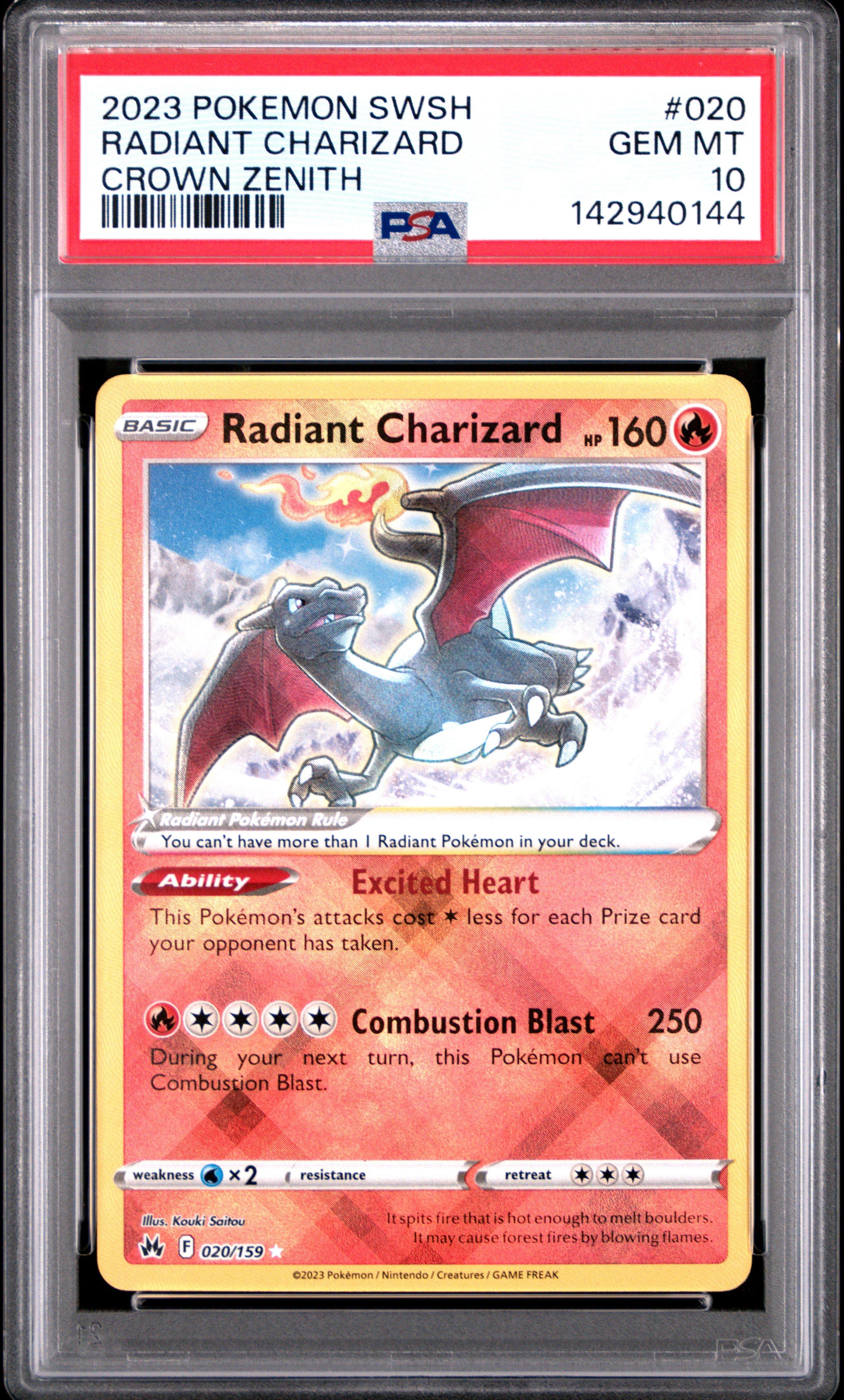 2023 Pokemon Sword And Shield Crown Zenith 020 Radiant Charizard