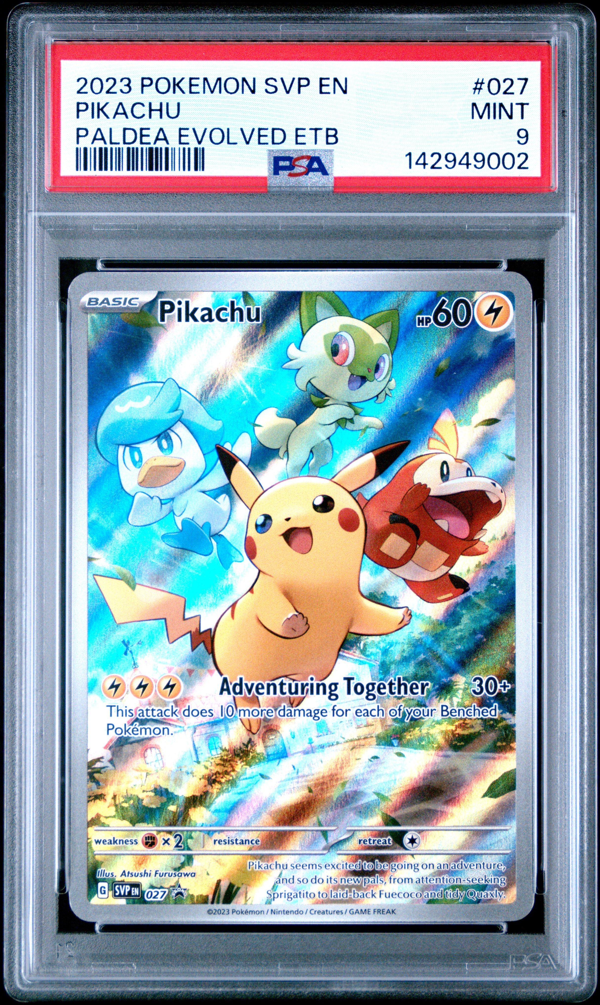 2023 Pokemon Svp En-sv Black Star Promo 027 Pikachu Paldea Evolved