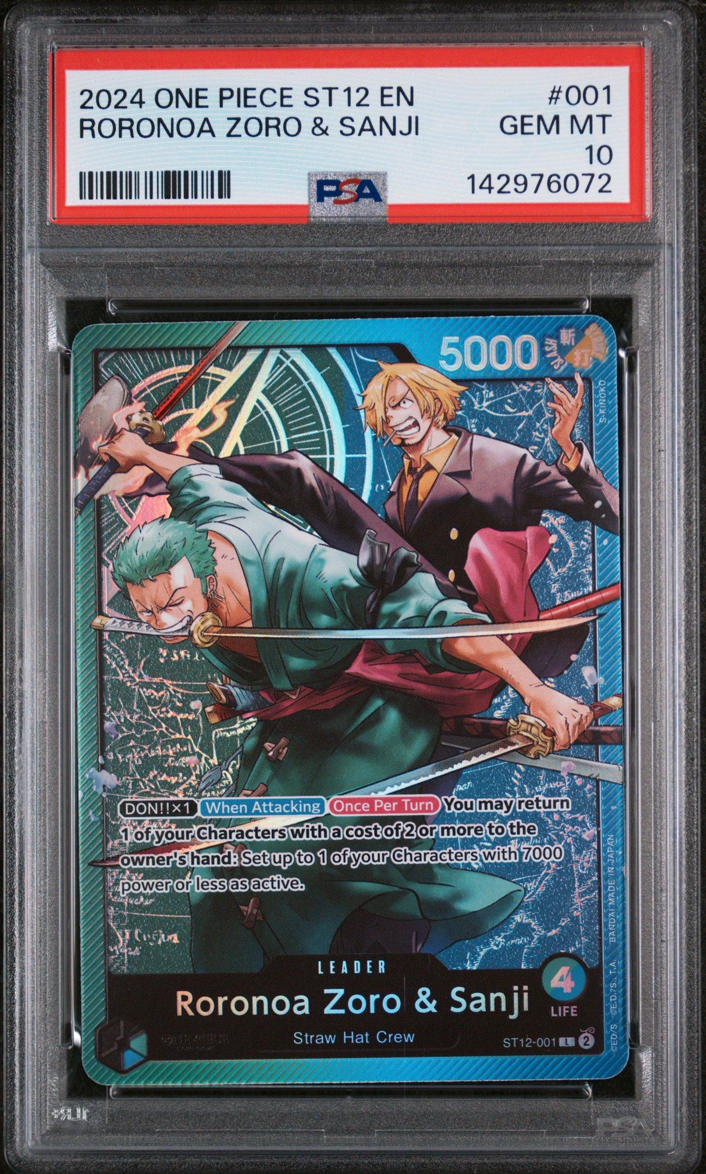 【PSA10】4枚セット ハーデリア　スコヴィラン　ドクケイル　コロトック 2024 One Piece Starter Deck St12-zoro & Sanji 001 Roronoa Zoro