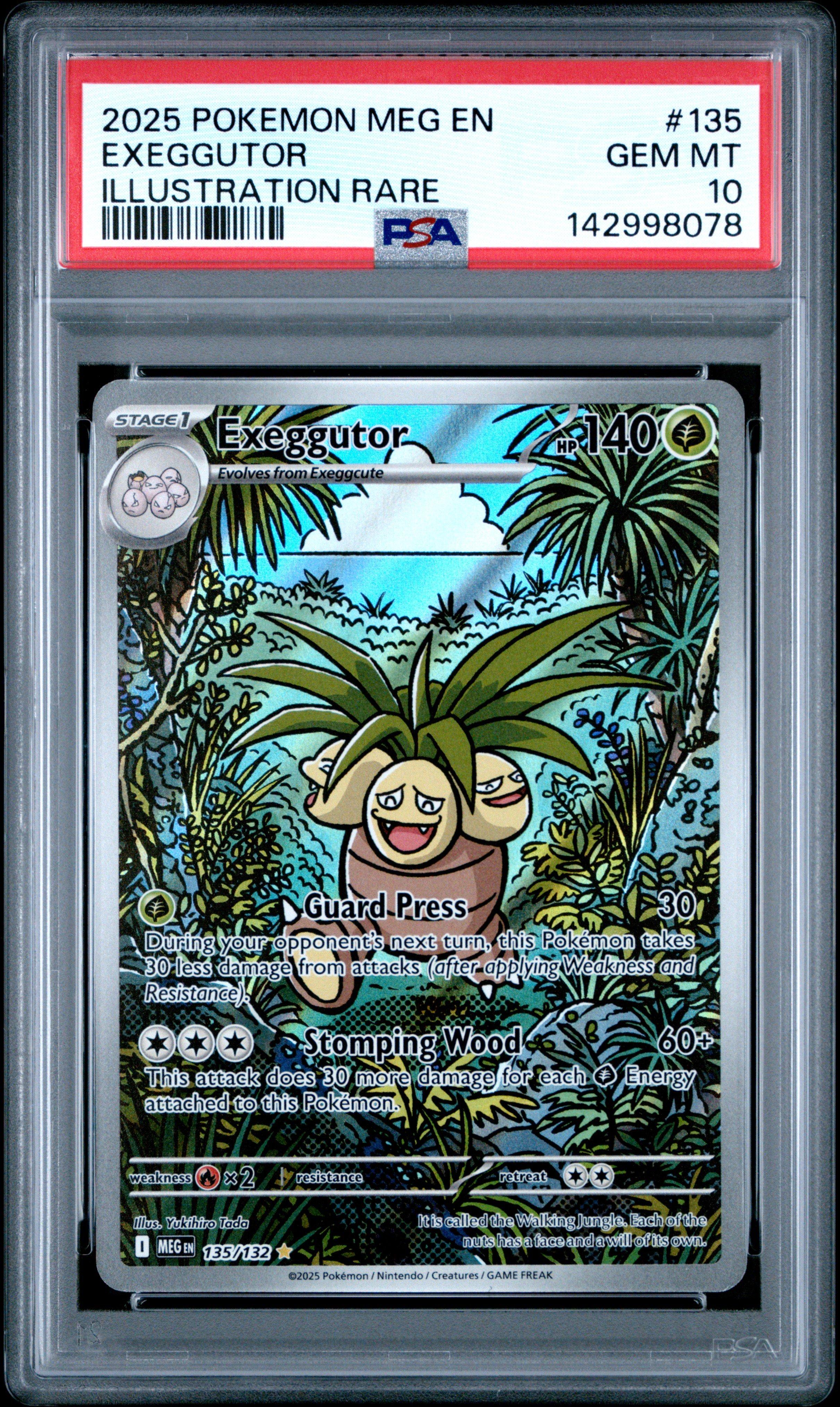 2025 Pokemon Meg En-mega Evolution 135 Exeggutor Illustration Rare