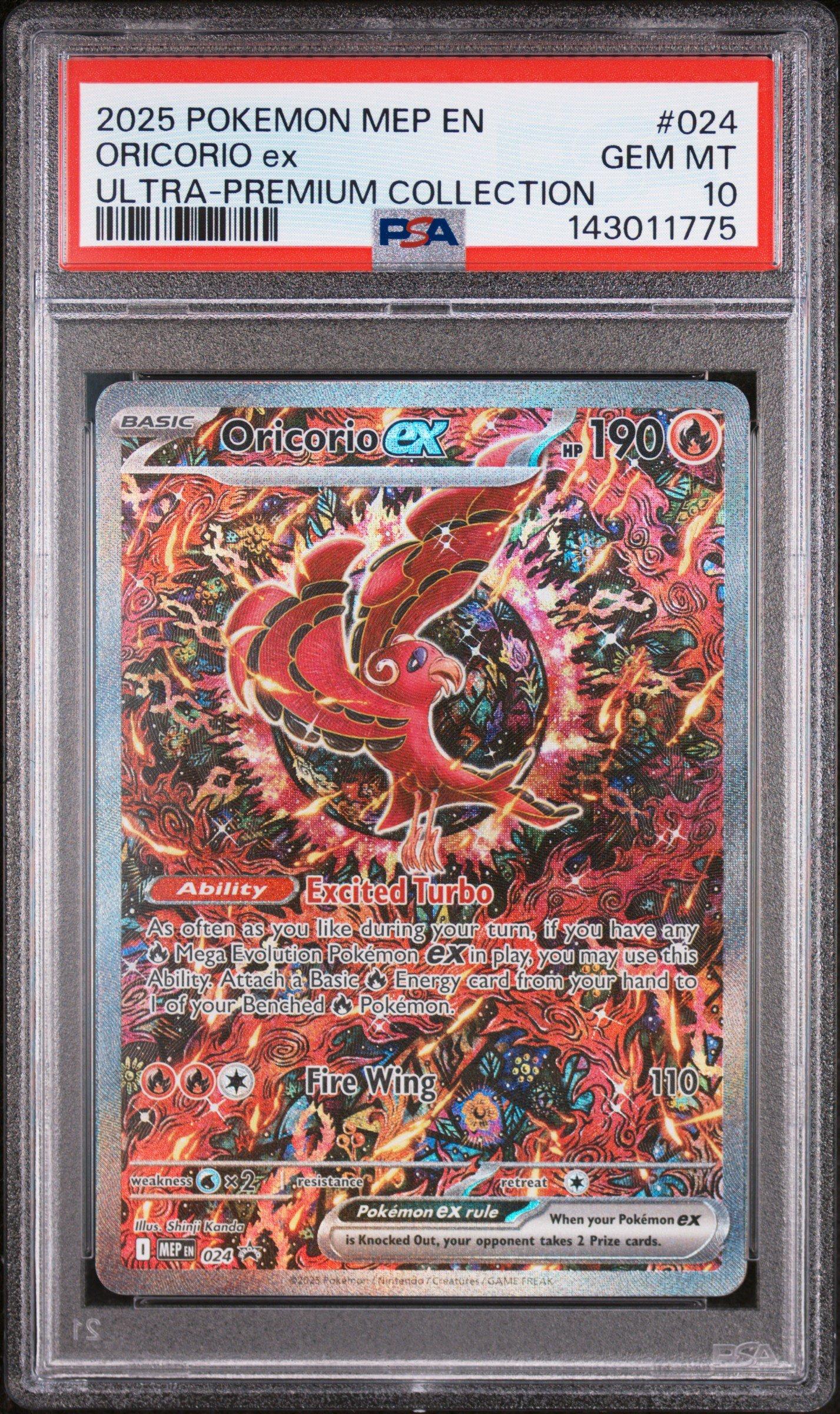 2025 Pokemon Mep En-me Black Star Promo 024 Oricorio Ex Mega