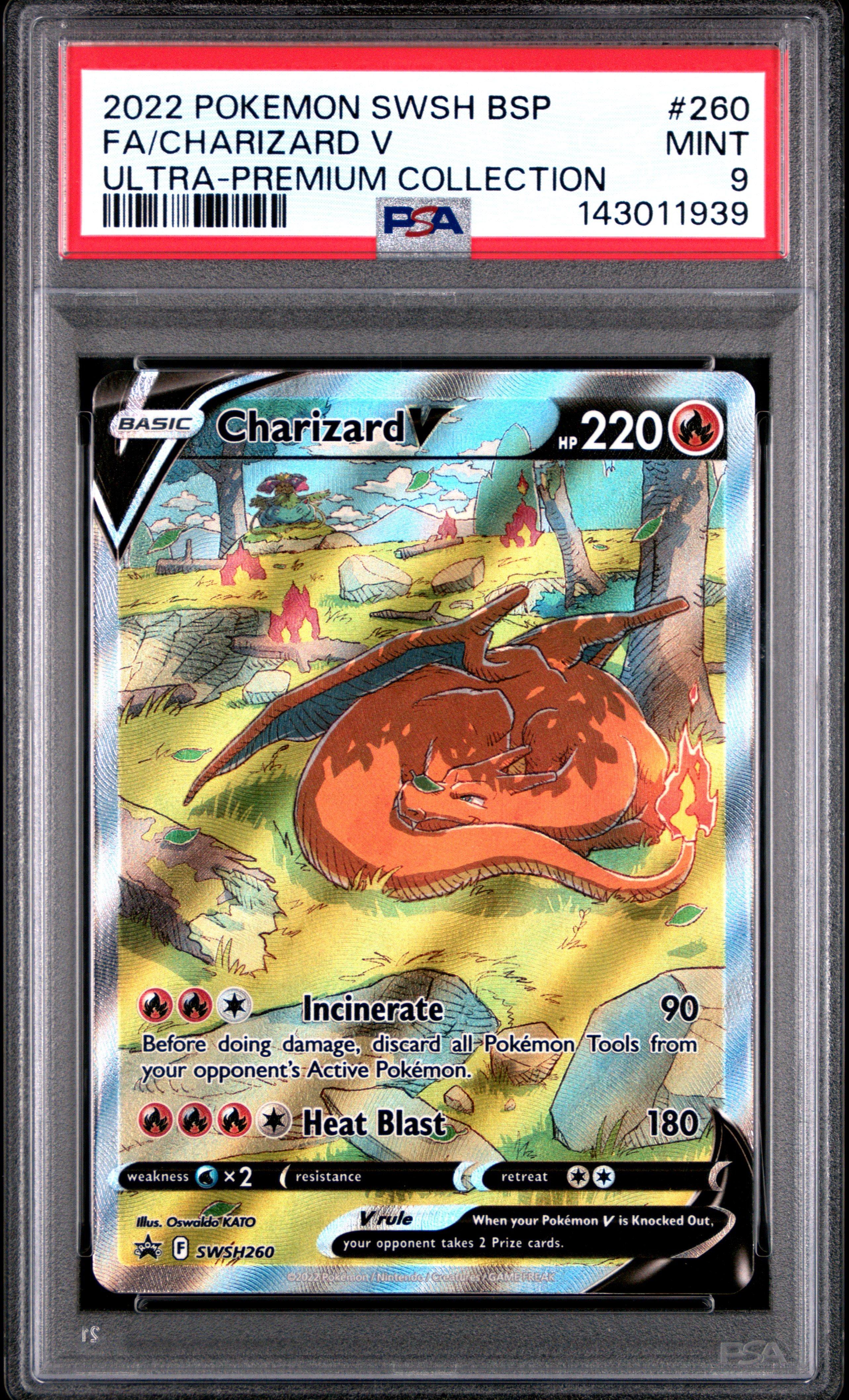 2022 Pokemon Swsh Black Star Promo 260 Full Art/charizard V Sword