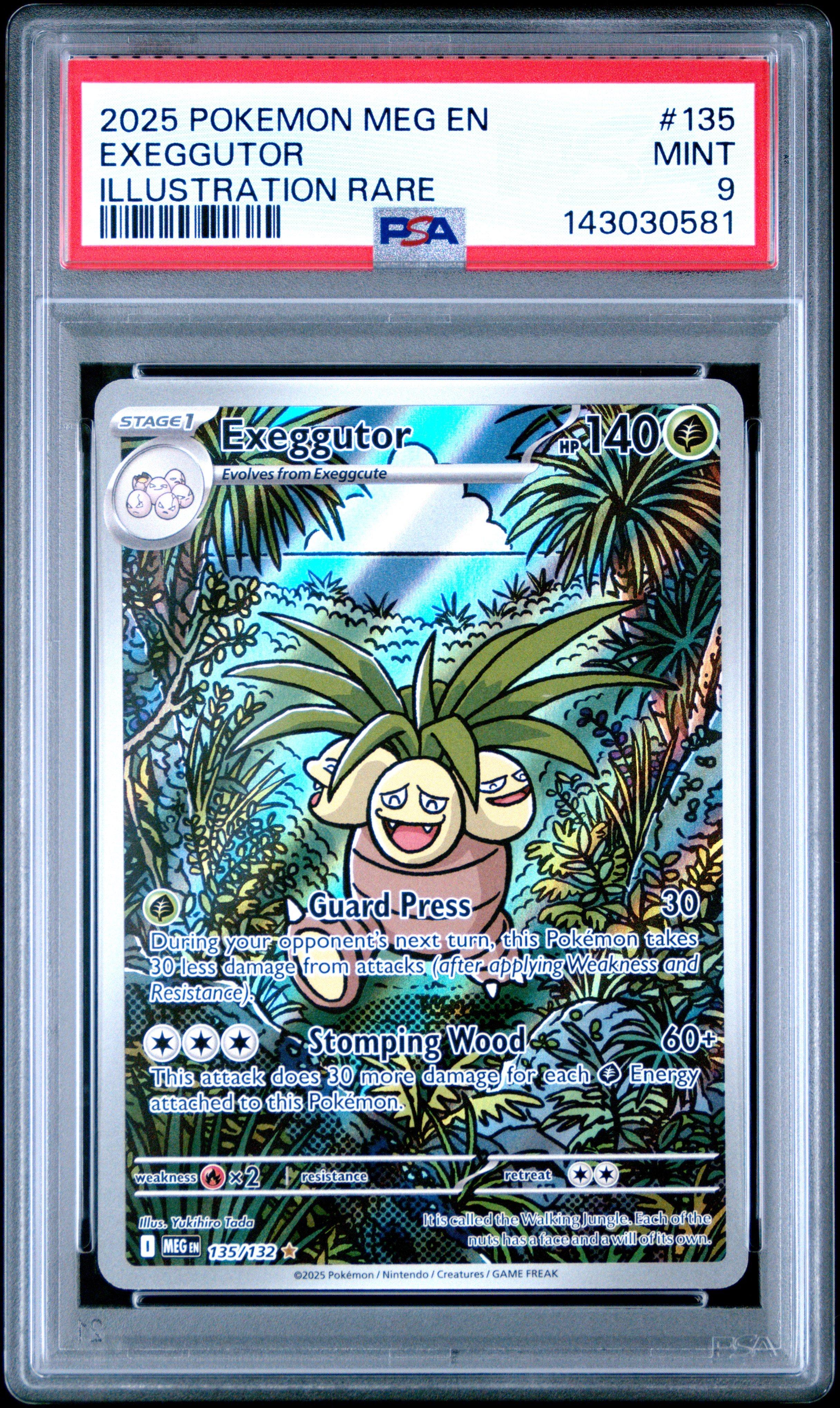 2025 Pokemon Meg En-mega Evolution 135 Exeggutor Illustration Rare