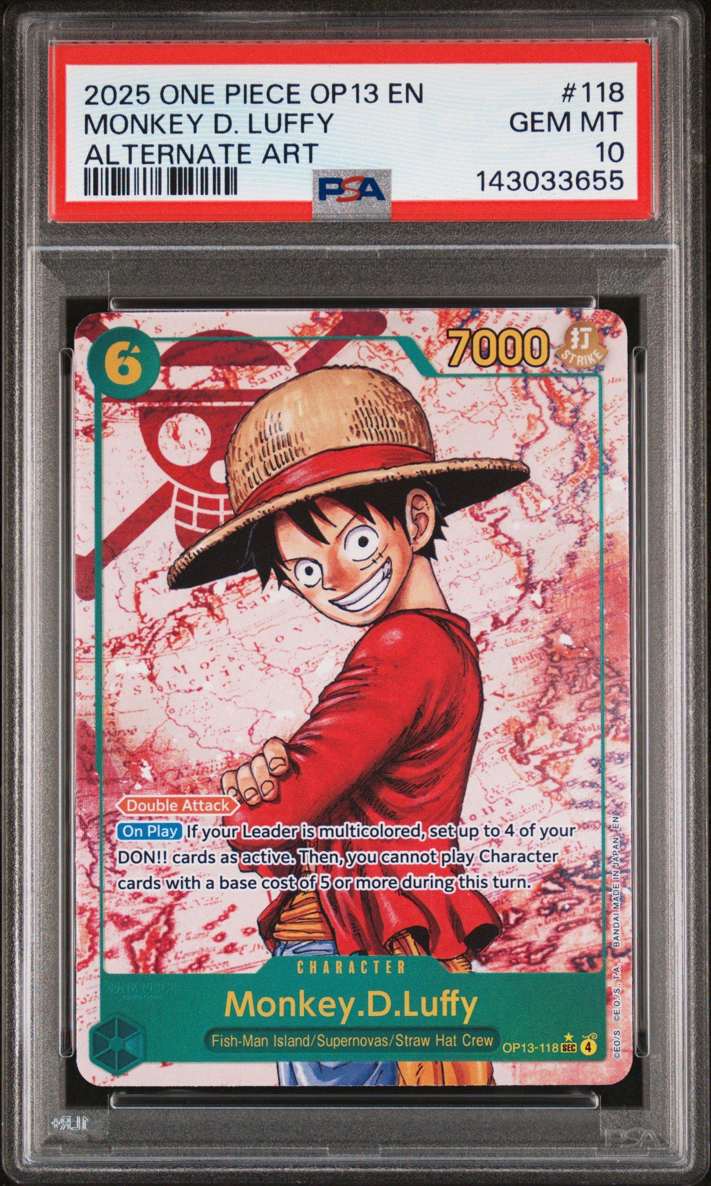 2025 One Piece Op13-carrying On His Will 118 Monkey D. Luffy