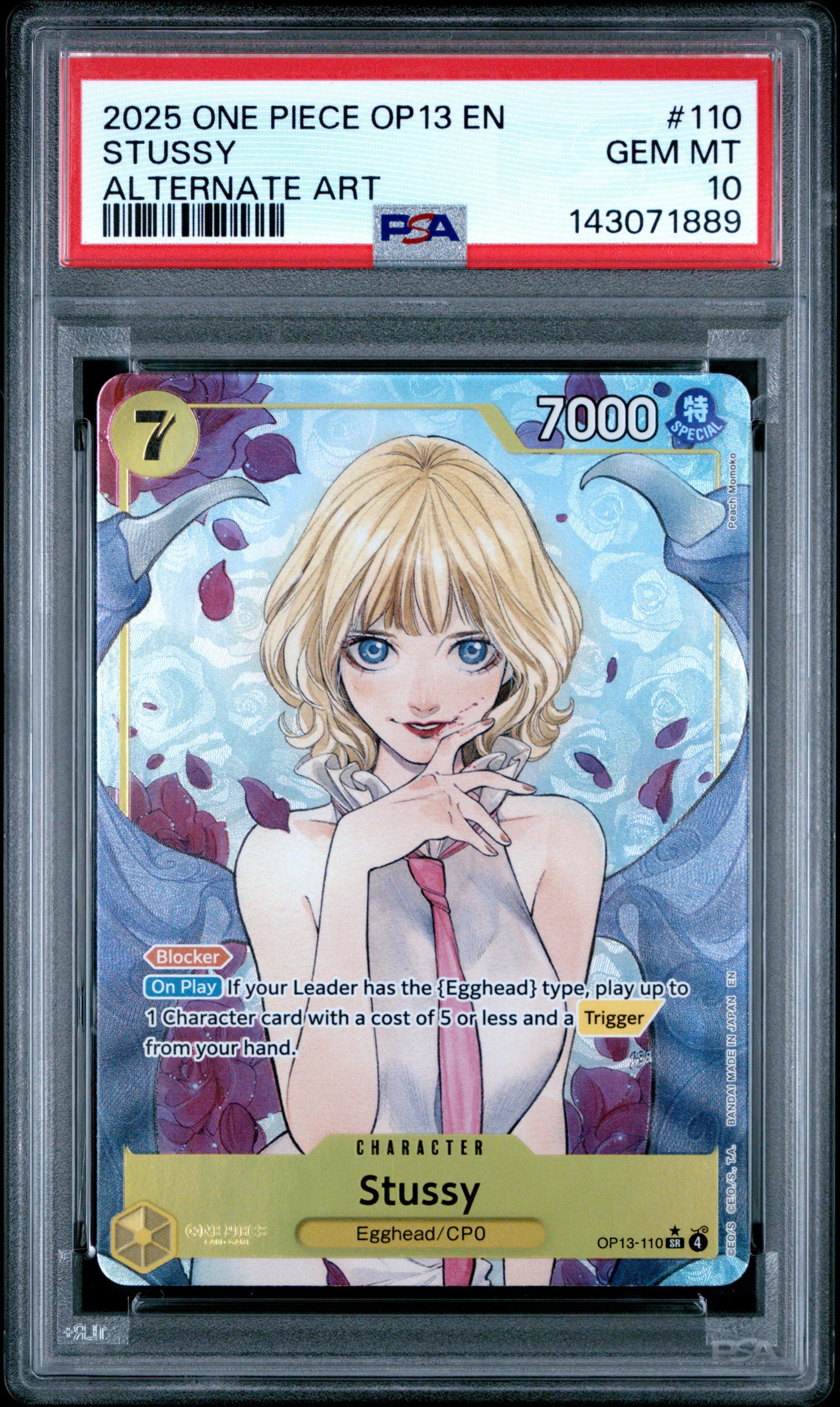 2025 One Piece Op13-carrying On His Will 110 Stussy Alternate Art