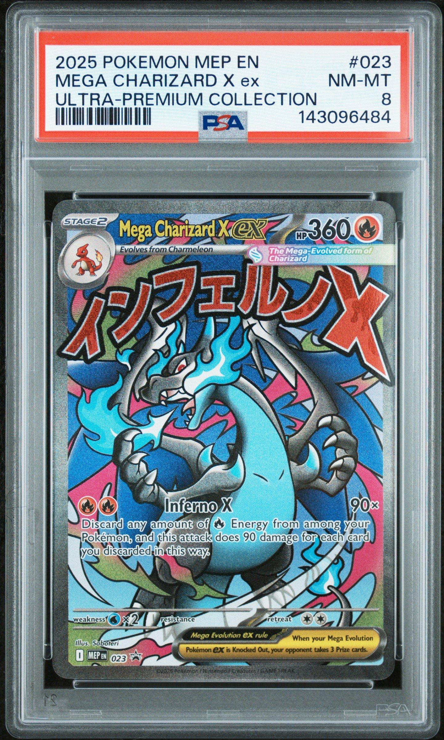 2025 Pokemon Mep En-me Black Star Promo 023 Mega Charizard X Ex