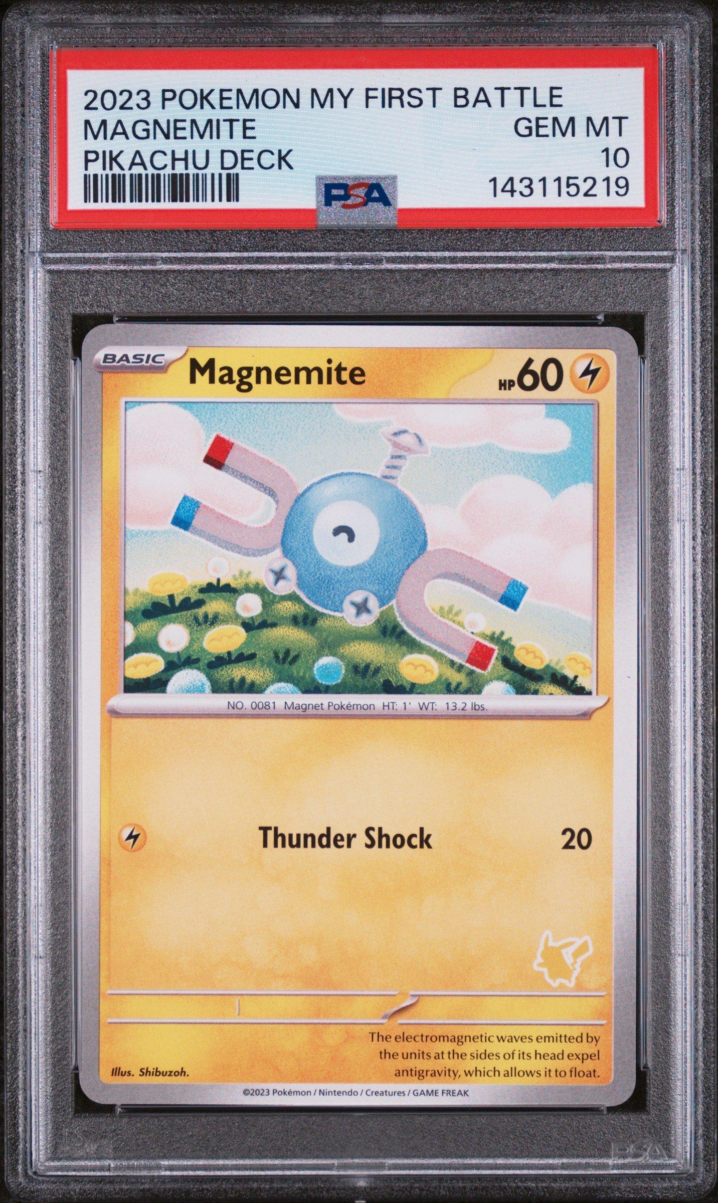 magnemite pokemon card Ex Delta Species 74 PSA 9 MINT Cert #119868735  Boxed Vinyl 20 Retreat Cost Magnemite | Scarlet & Violet