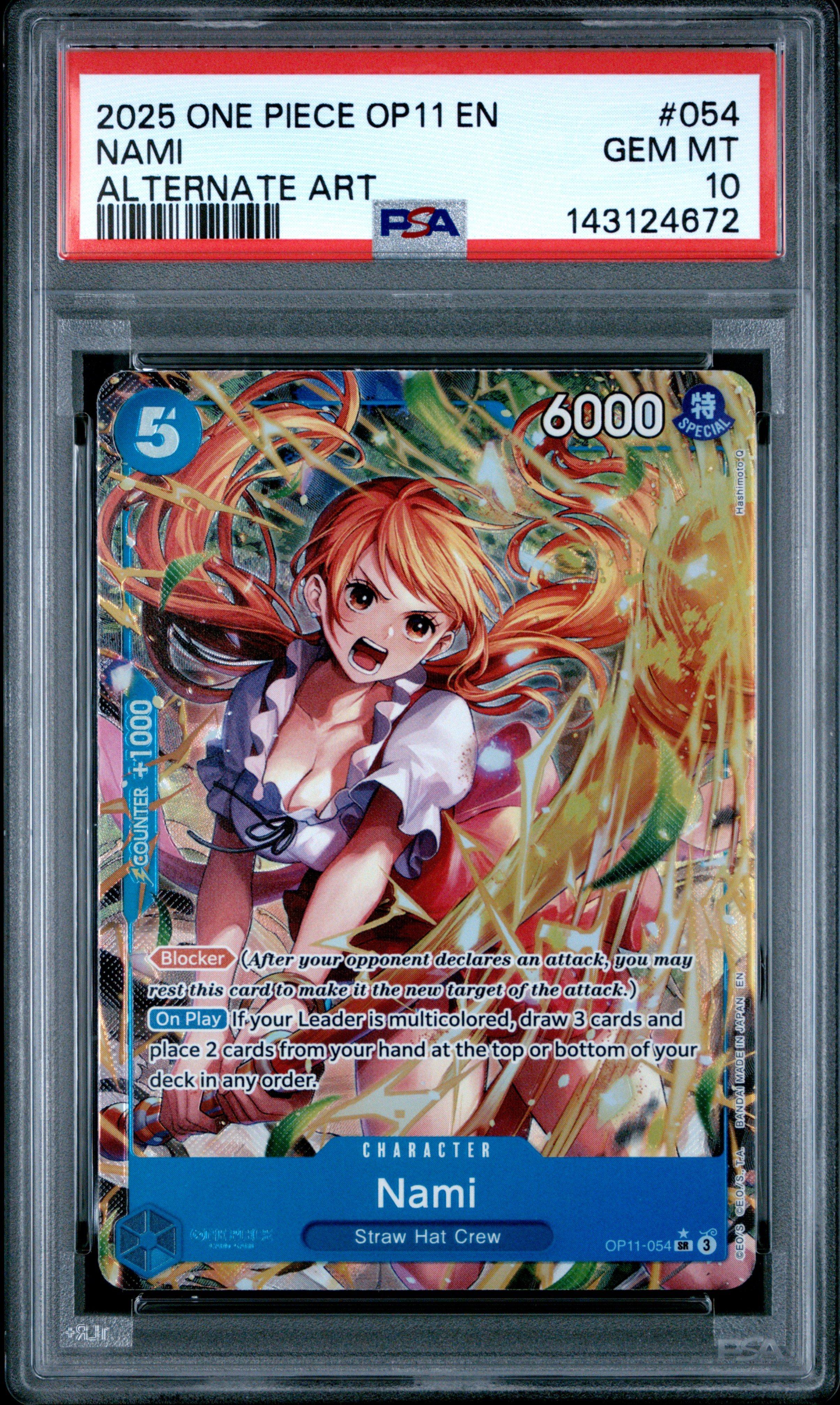 2025 One Piece Op11-a Fist Of Divine Speed 054 Nami Alternate Art