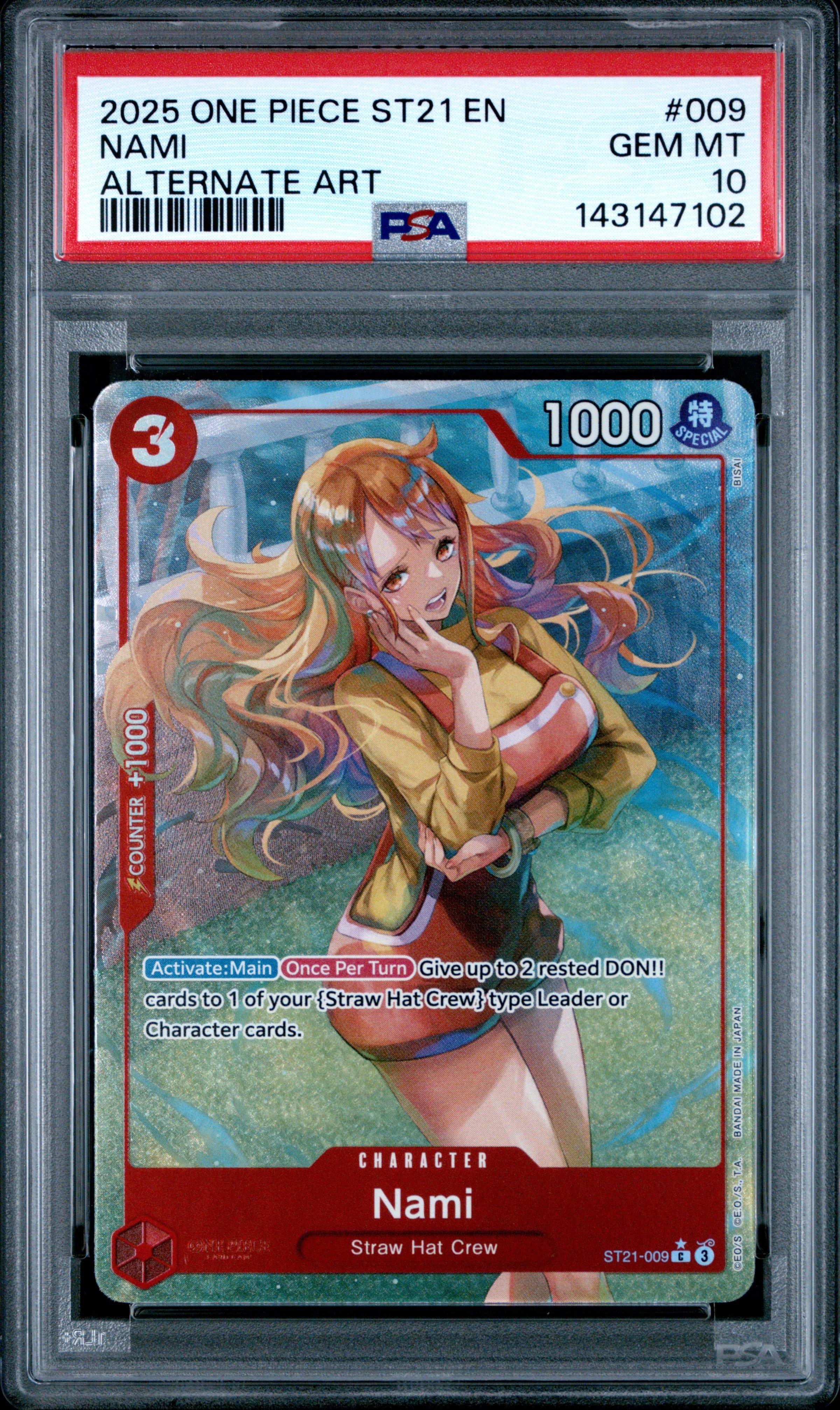2025 One Piece Starter Deck St21-ex Gear 5 009 Nami Alternate Art