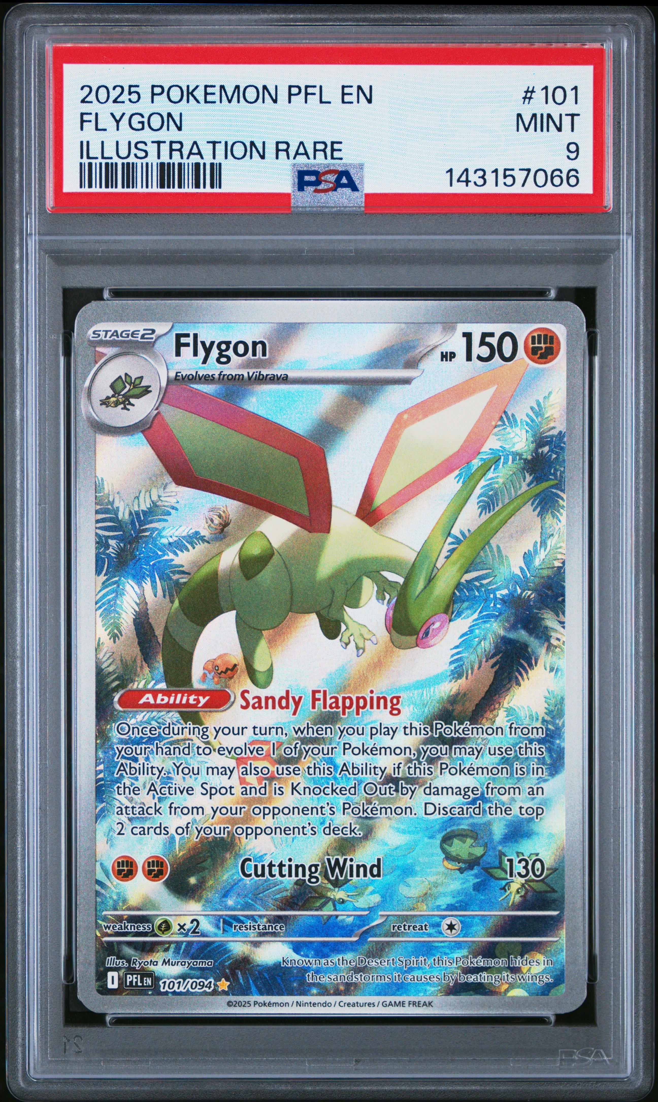 【世界に1枚】PSA1 ファウンスのフライゴン Forina's Flygon 2025 Pokemon Pfl En-phantasmal Flames 101 Flygon Illustration Rare