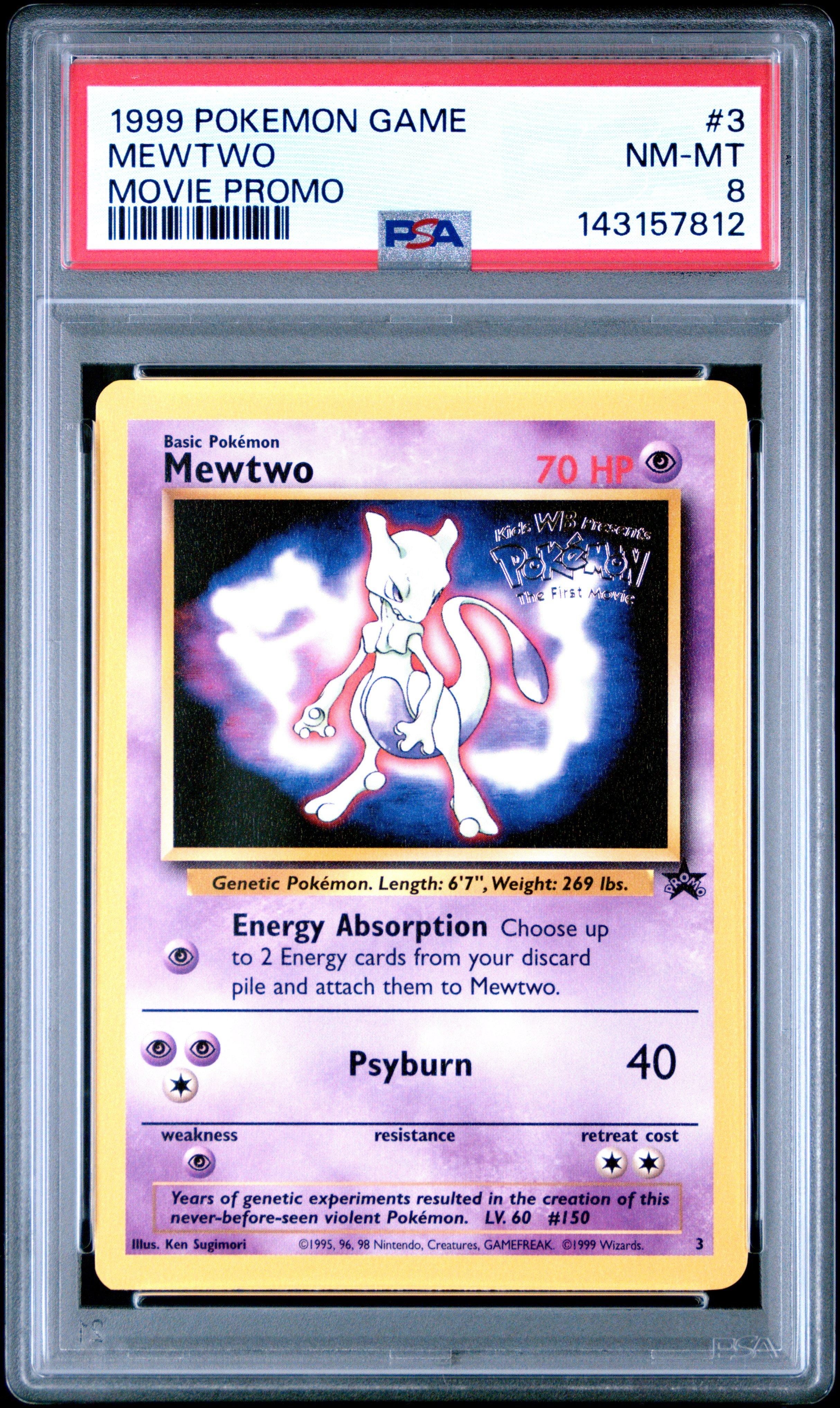 1999 Pokemon Game Movie 3 Mewtwo Movie Promo PSA 8 Graded Card | GameStop