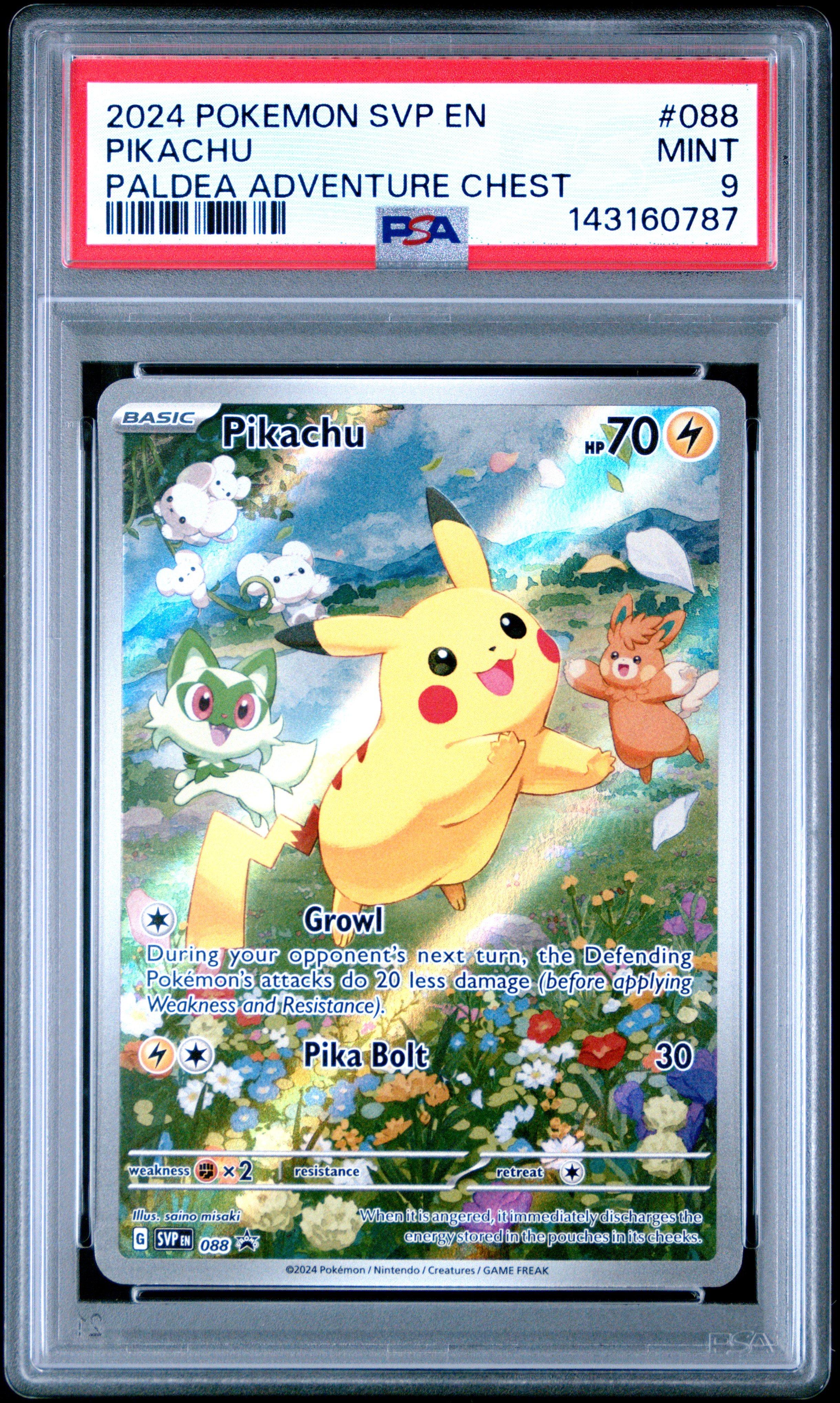 2024 Pokemon Svp En-sv Black Star Promo 088 Pikachu Paldea