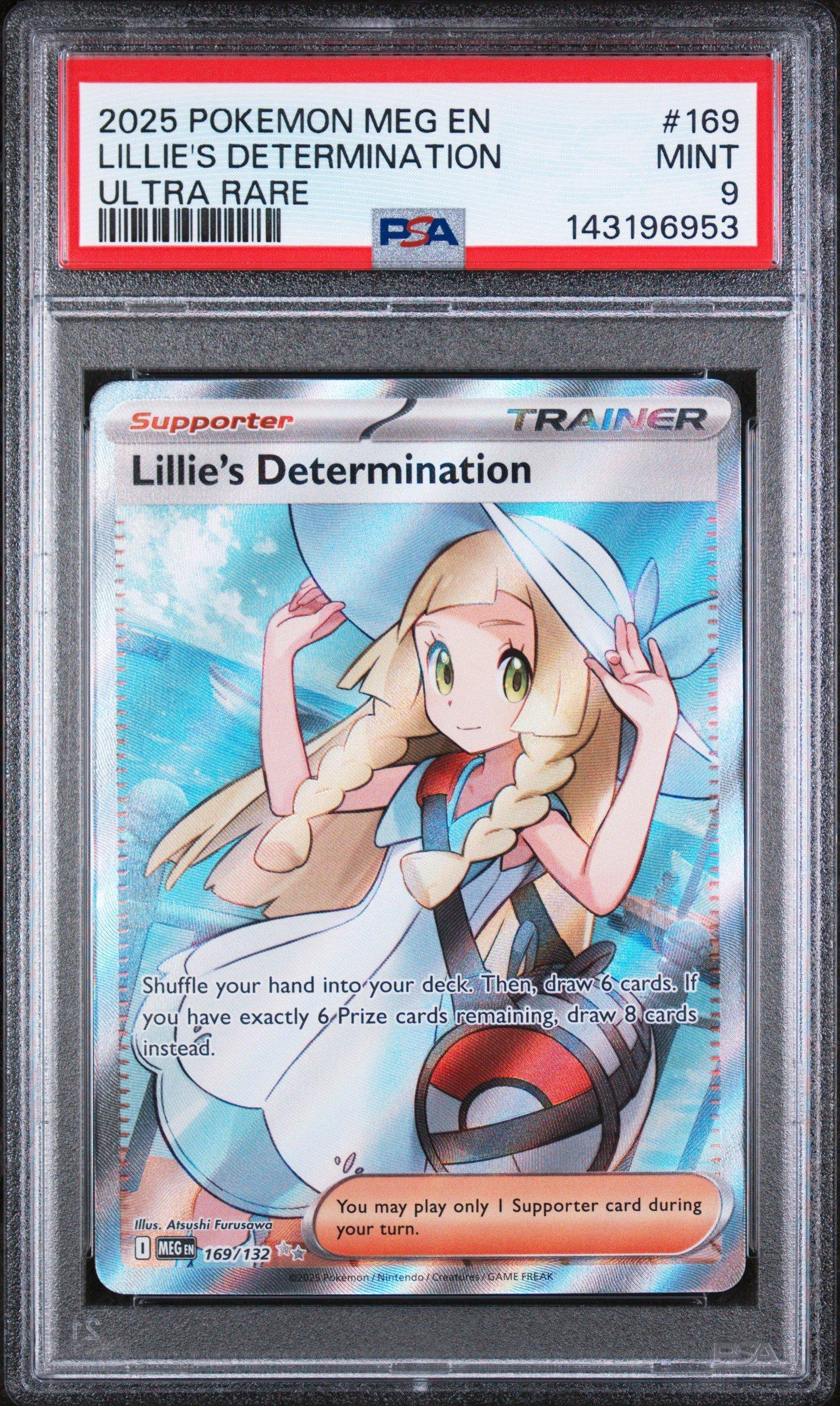 2025 Pokémon Lillie's Determination PSA9 2025 Pokemon Meg En-mega Evolution 169 Lillie's Determination