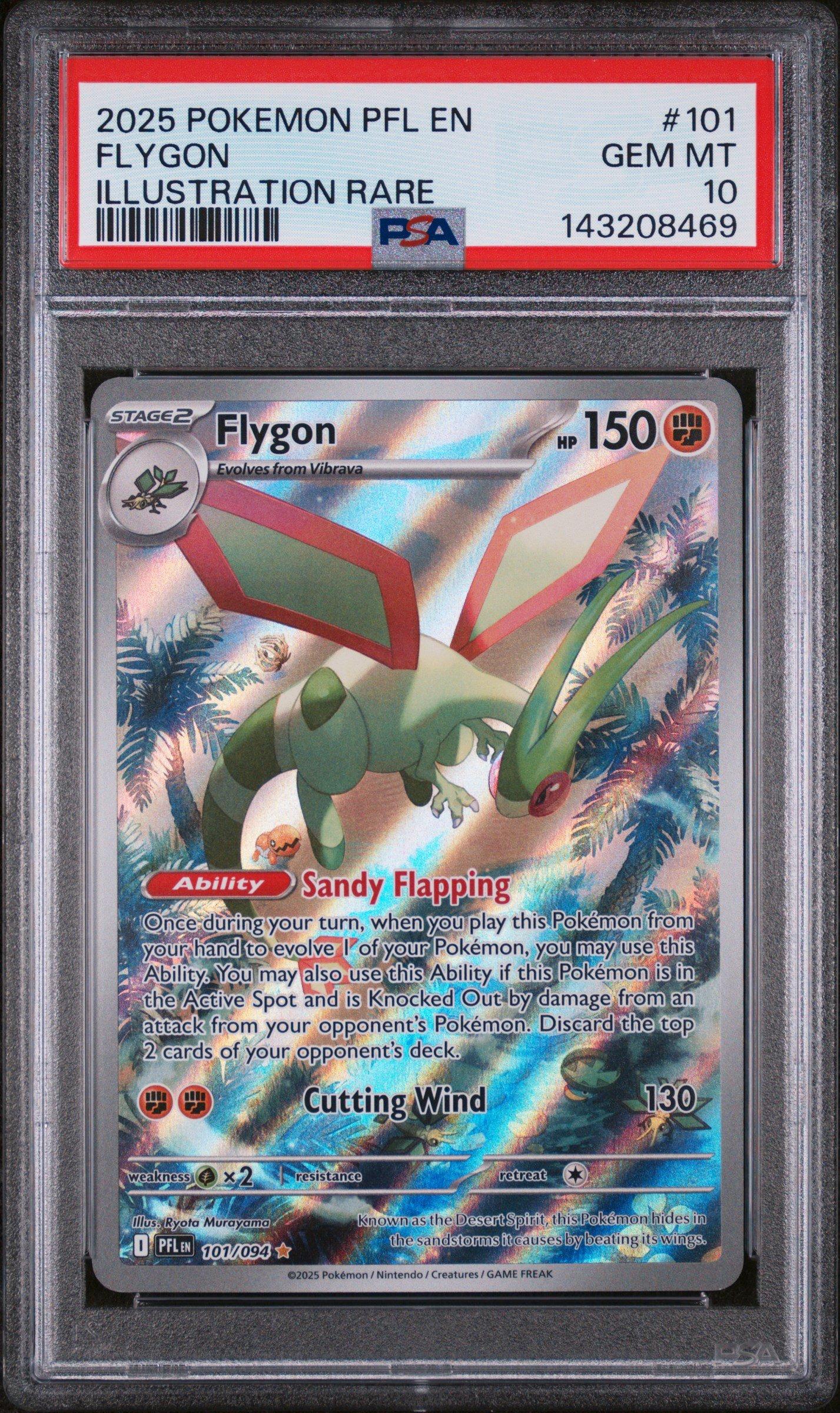 2025 Pokemon Pfl En-phantasmal Flames 101 Flygon Illustration Rare