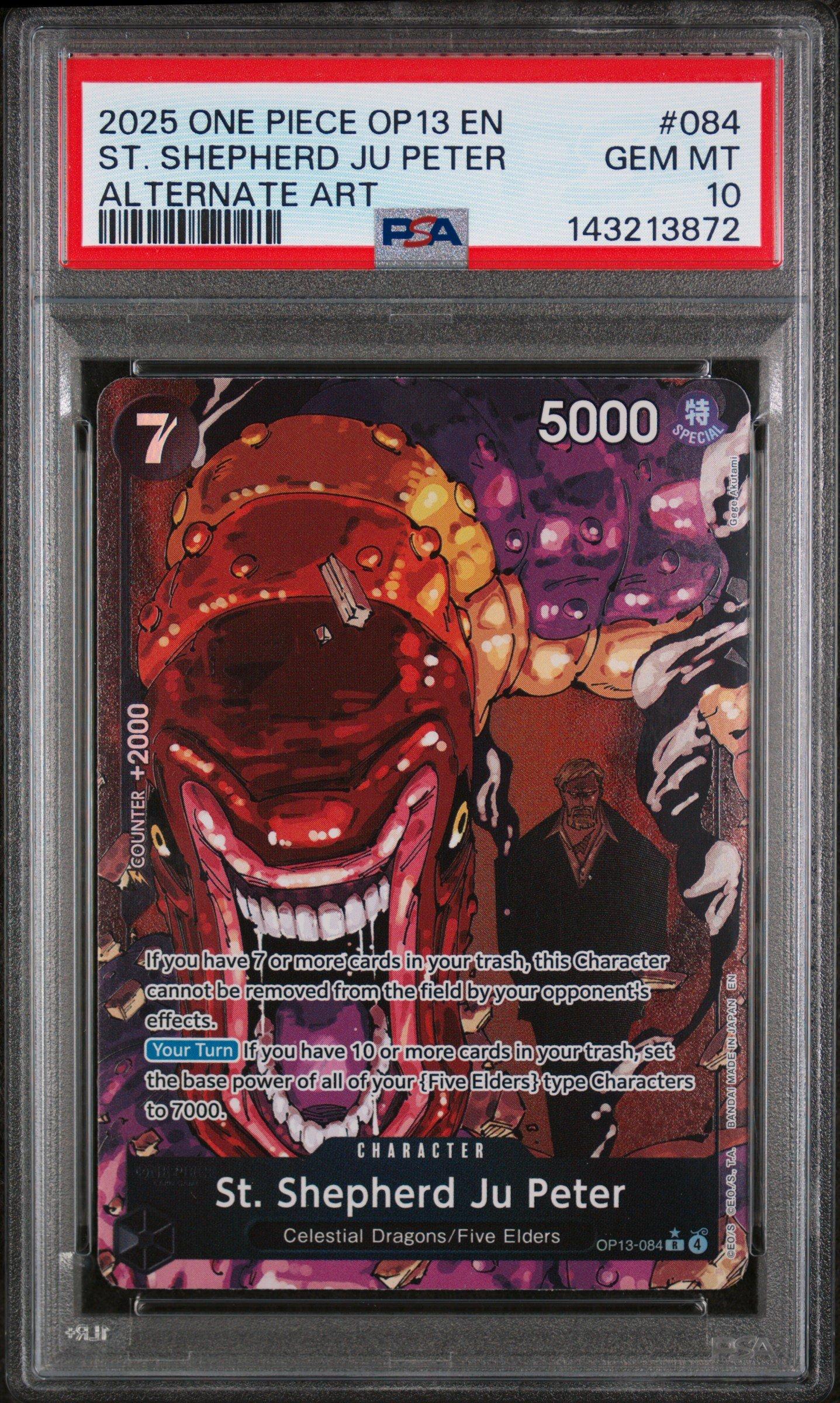 2025 One Piece Op13-carrying On His Will 084 St. Shepherd Ju Peter Alternate Art PSA 10