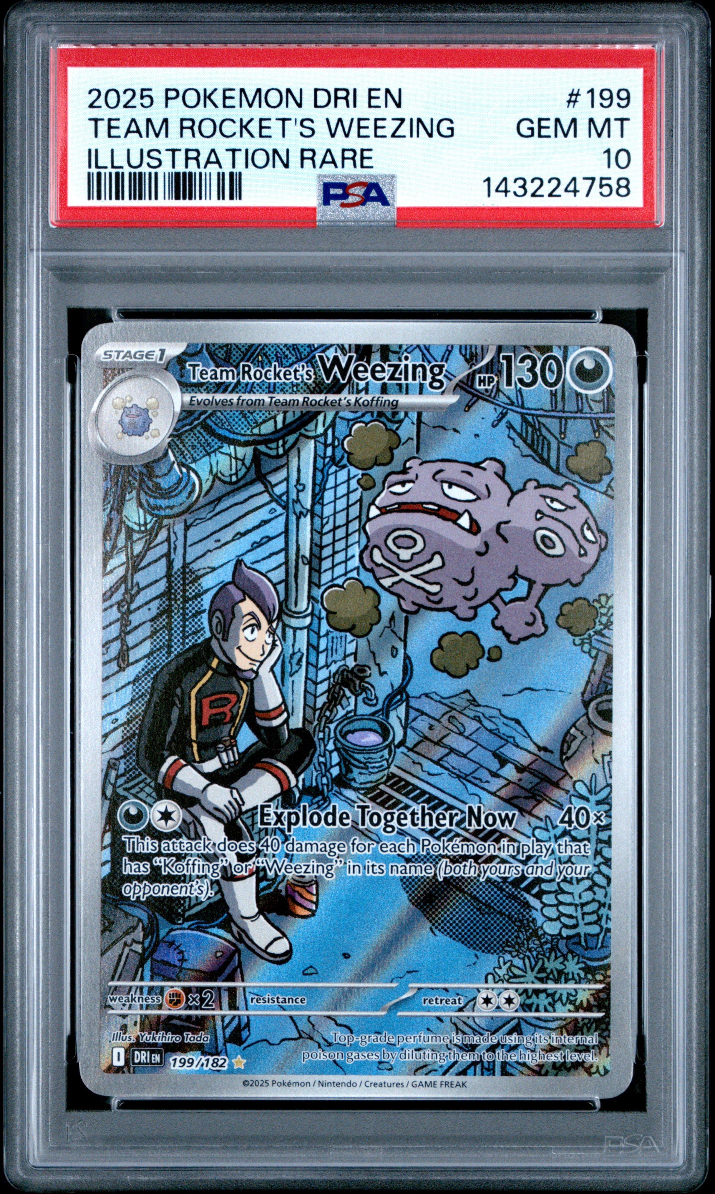 pokemon weezing card Japanese Team Rocket's 070/098 sv10 U TCG If heads Weezing  Plasma Storm (PLS)
