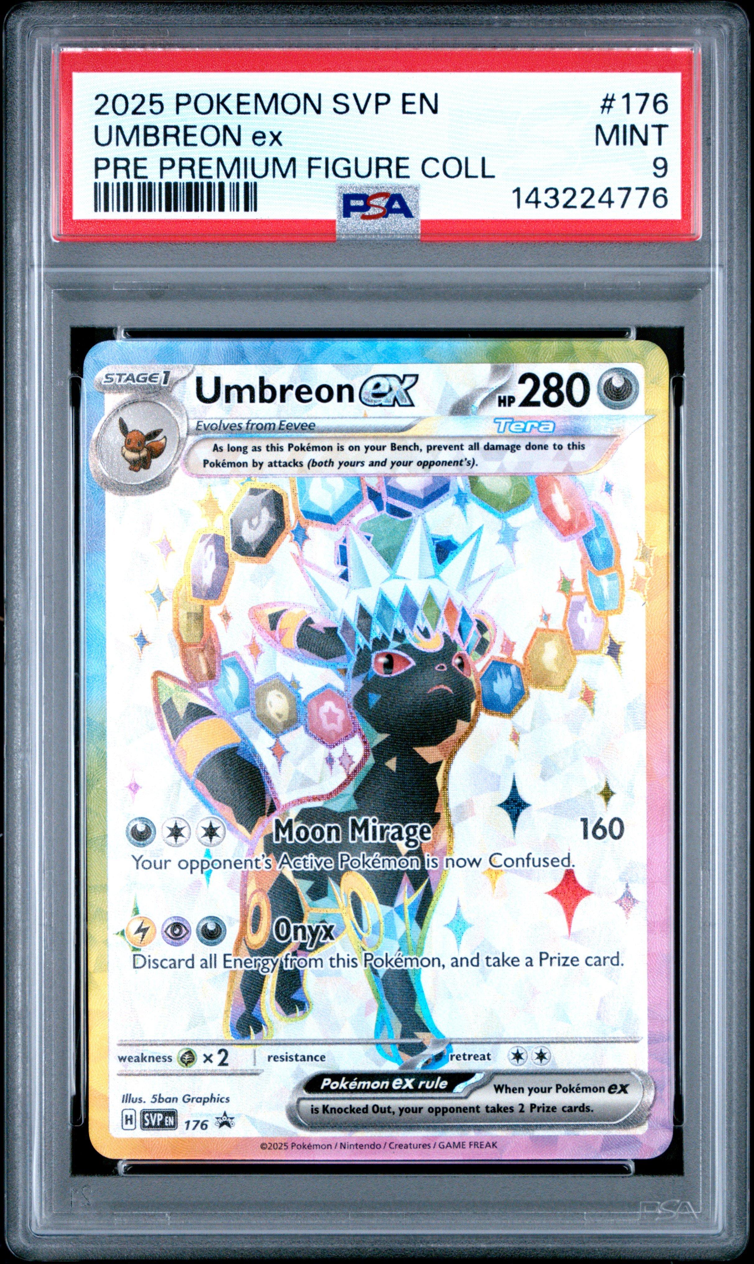 2025 Pokemon Svp En-sv Black Star Promo 176 Umbreon Ex Prismatic Evolutions Premium Figure Collection PSA