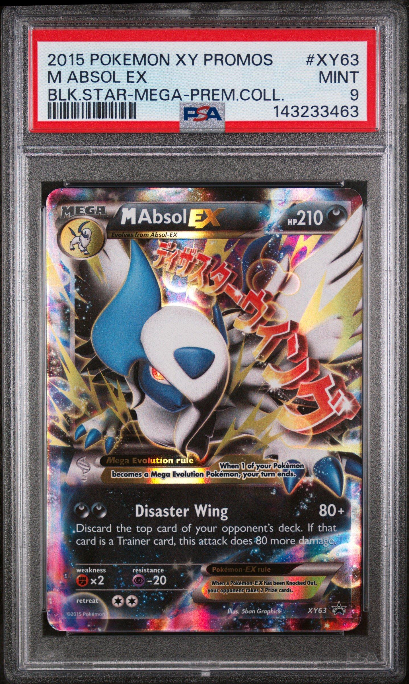 2015 Pokemon Xy Black Star Promos Xy63 M Absol Ex Mega Absol-premium Collection PSA 9