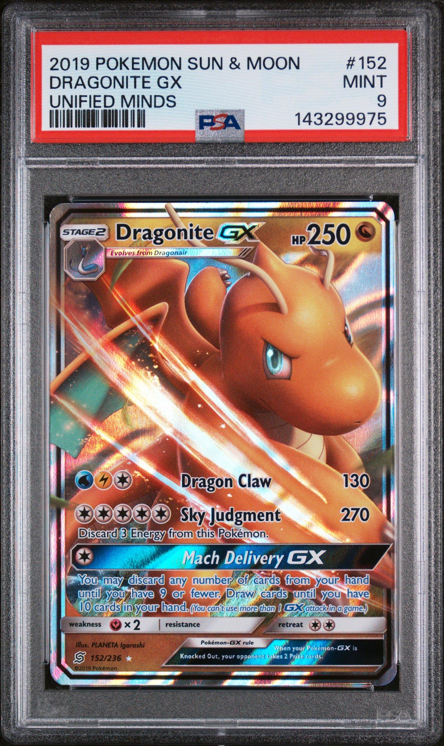 dragonite gx pokemon card 248/236 | Rare Rainbow | SM11 Unified Minds front and back. Dragonite-GX | Unified Minds |