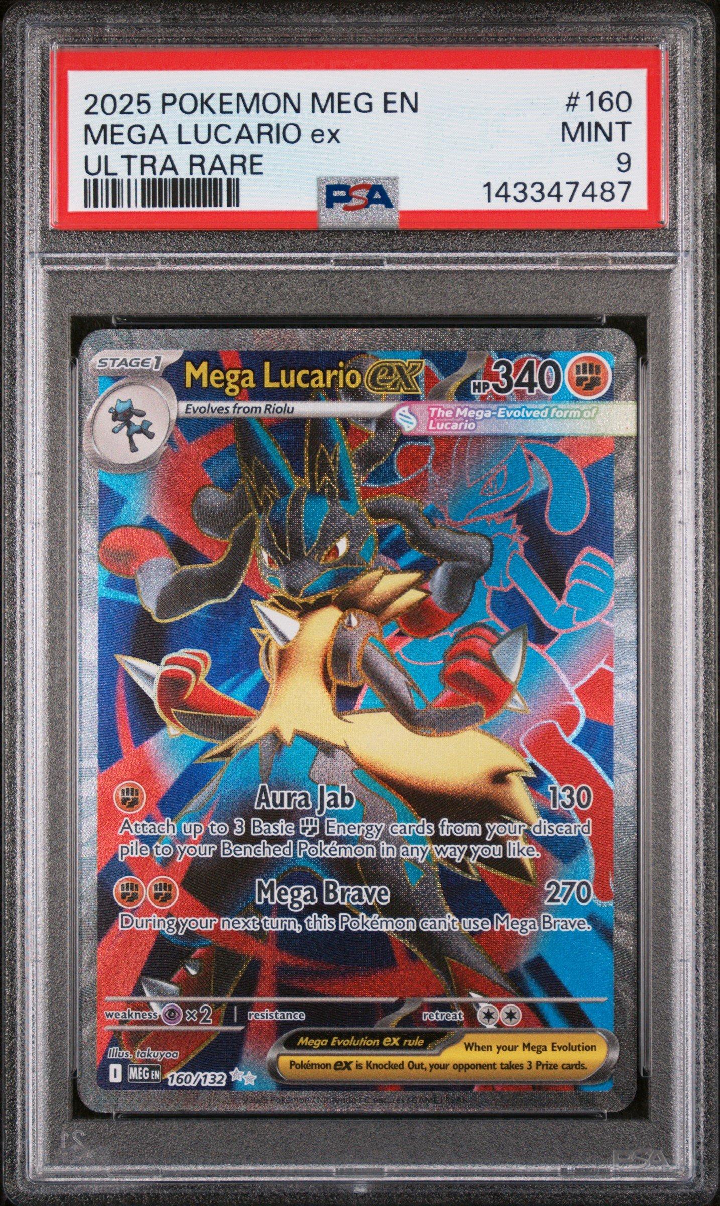 2025 Pokemon Meg En-mega Evolution 160 Mega Lucario Ex Ultra Rare