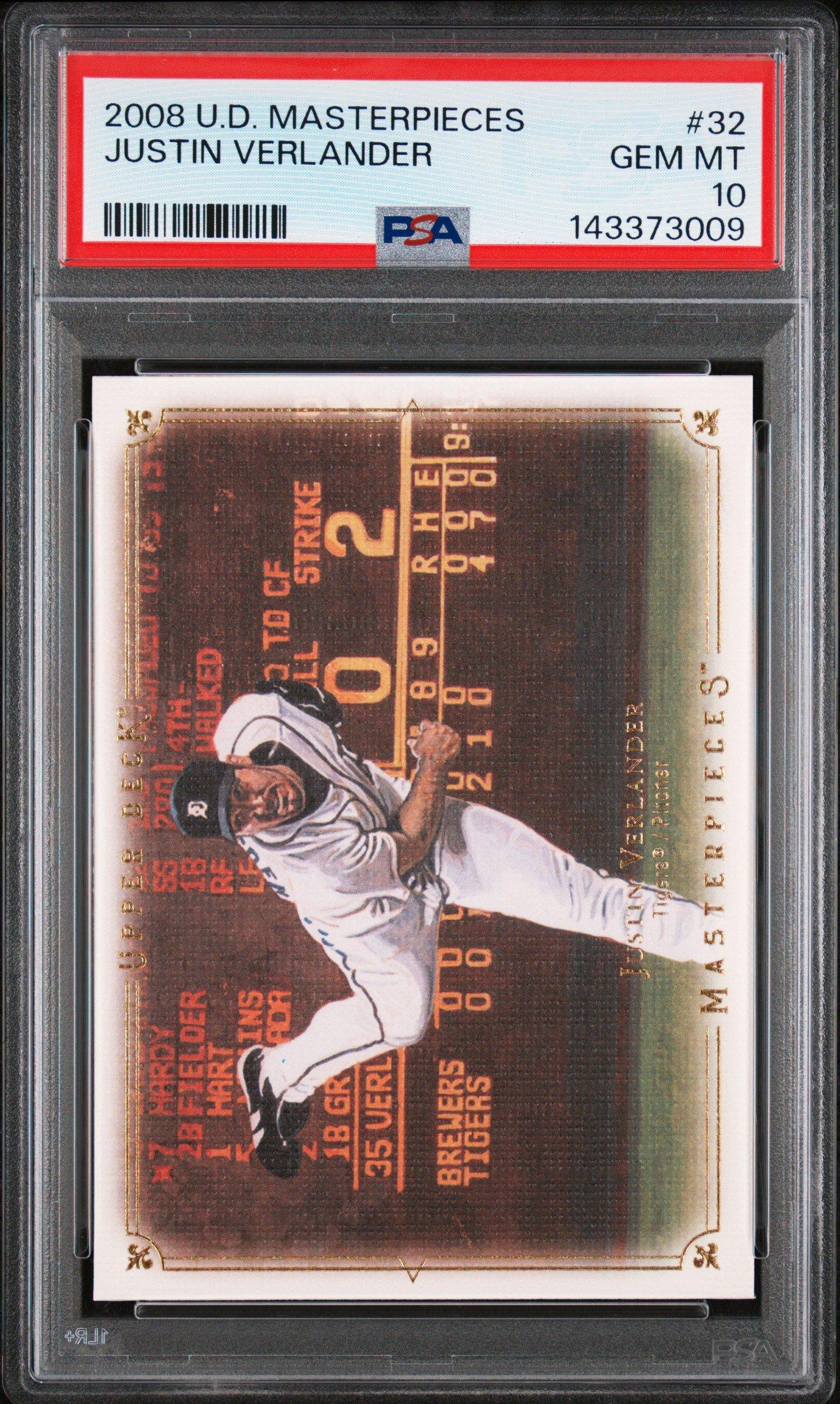 2008 Upper Deck Masterpieces 32 Justin Verlander PSA 10