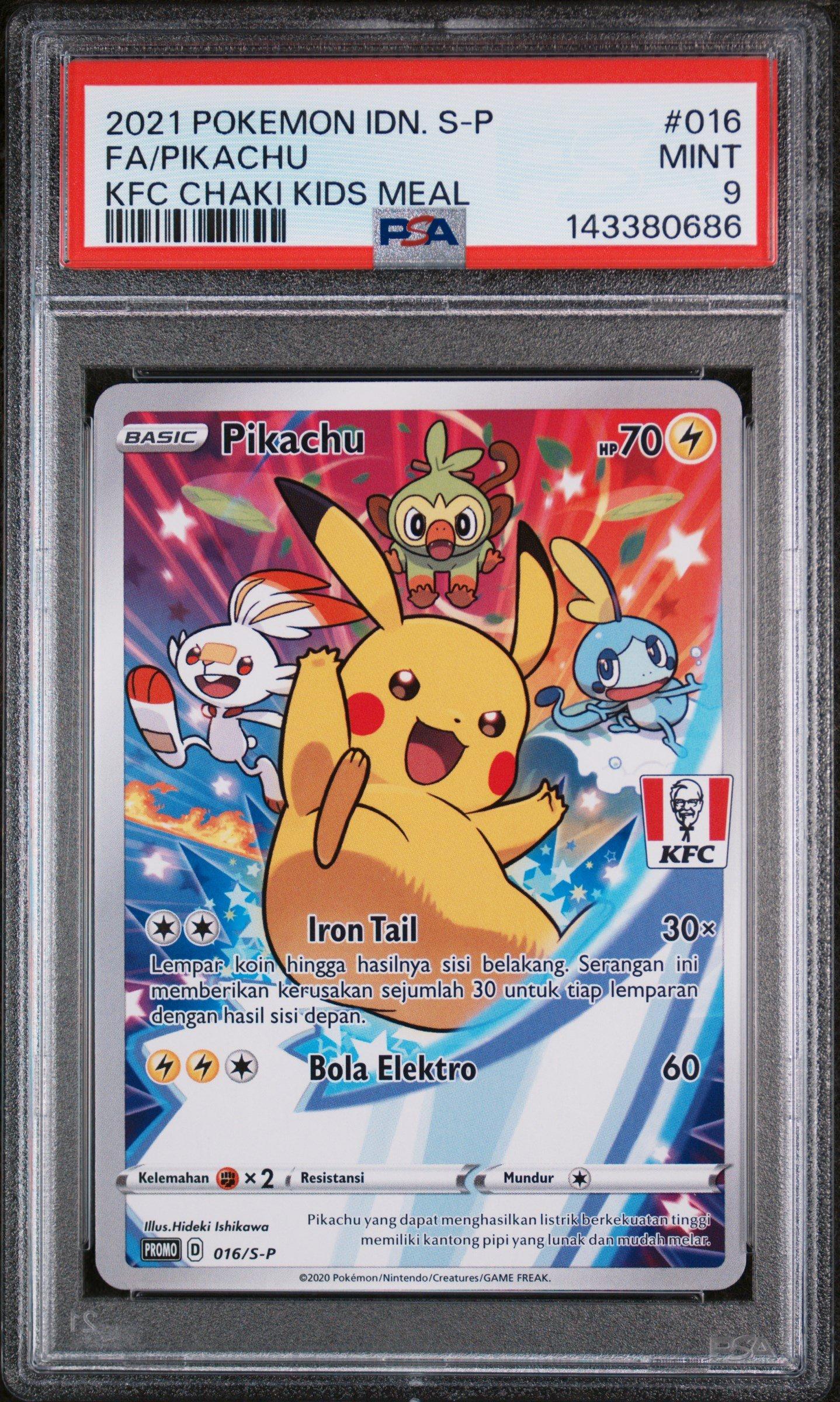 2021 Pokemon Indonesian S Promo 016 Full Art/pikachu Kfc Chaki