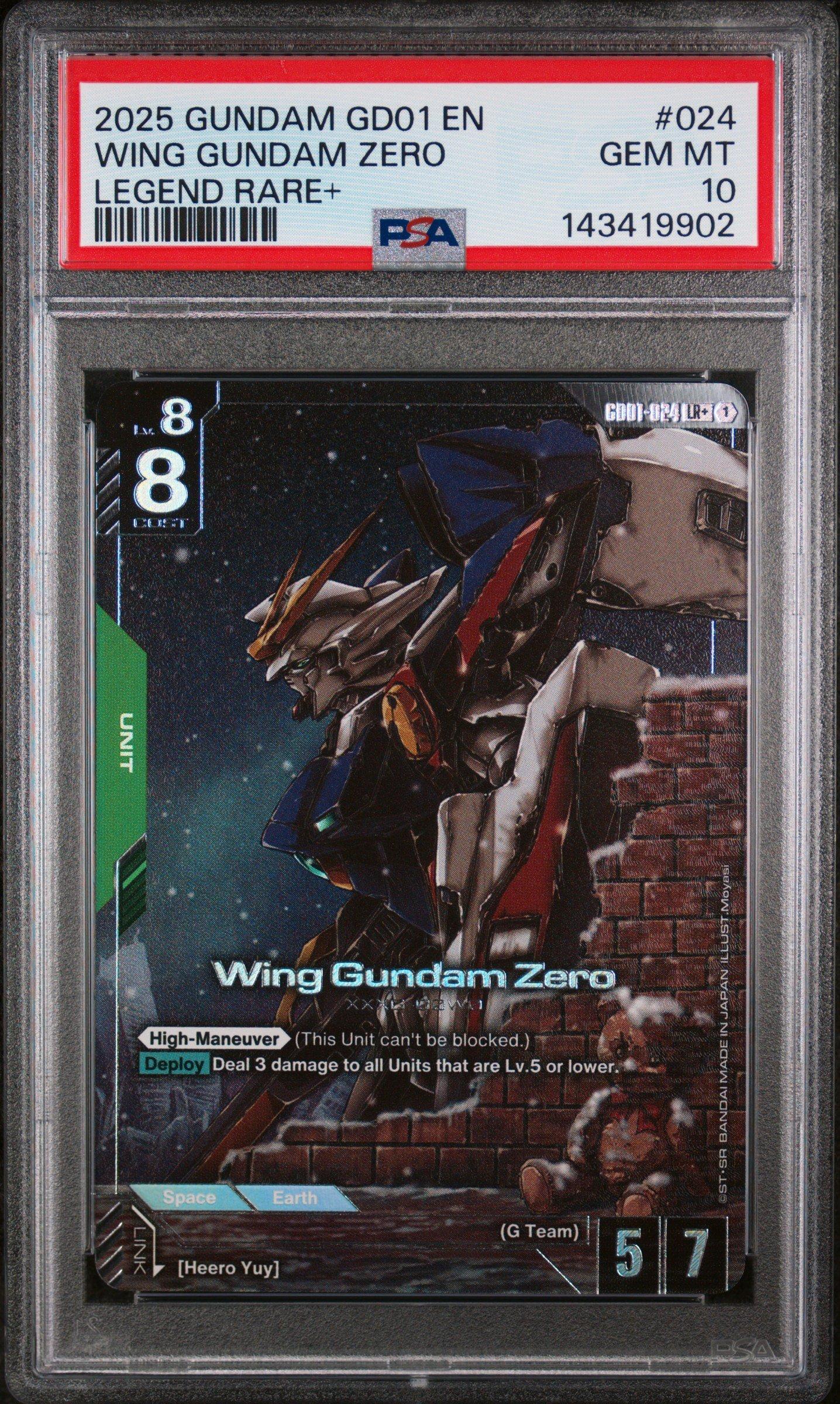2025 Gundam Newtype Rising 024 Wing Gundam Zero Legend Rare+ PSA