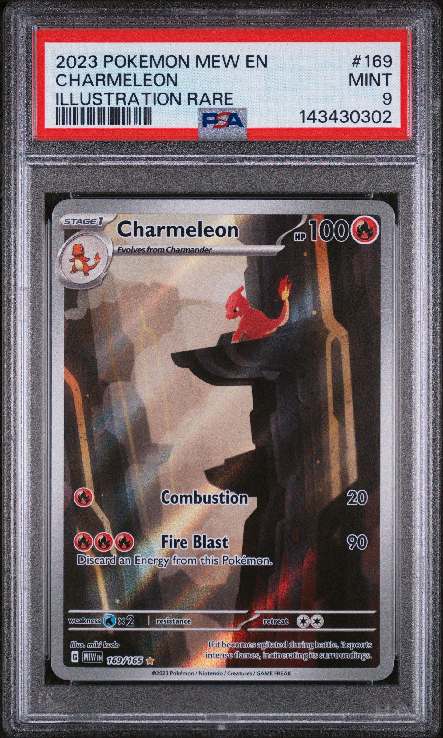 2023 Pokemon Mew En-151 169 Charmeleon Illustration Rare PSA 9