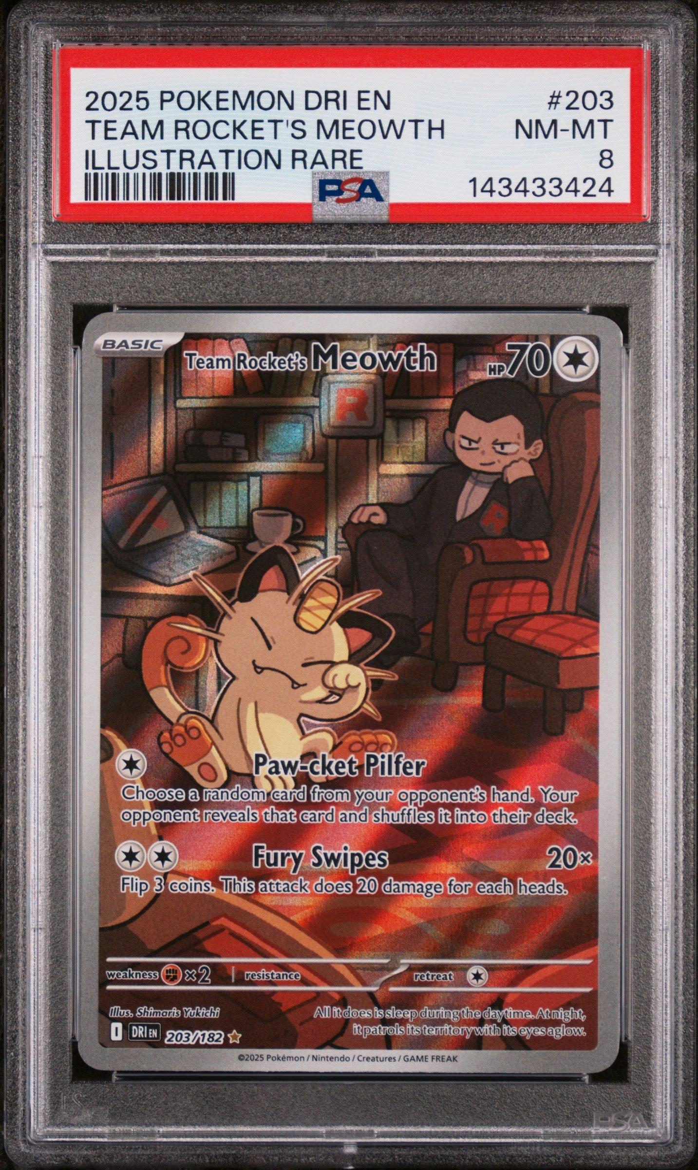2025 Pokemon Dri En-destined Rivals 203 Team Rocket's Meowth