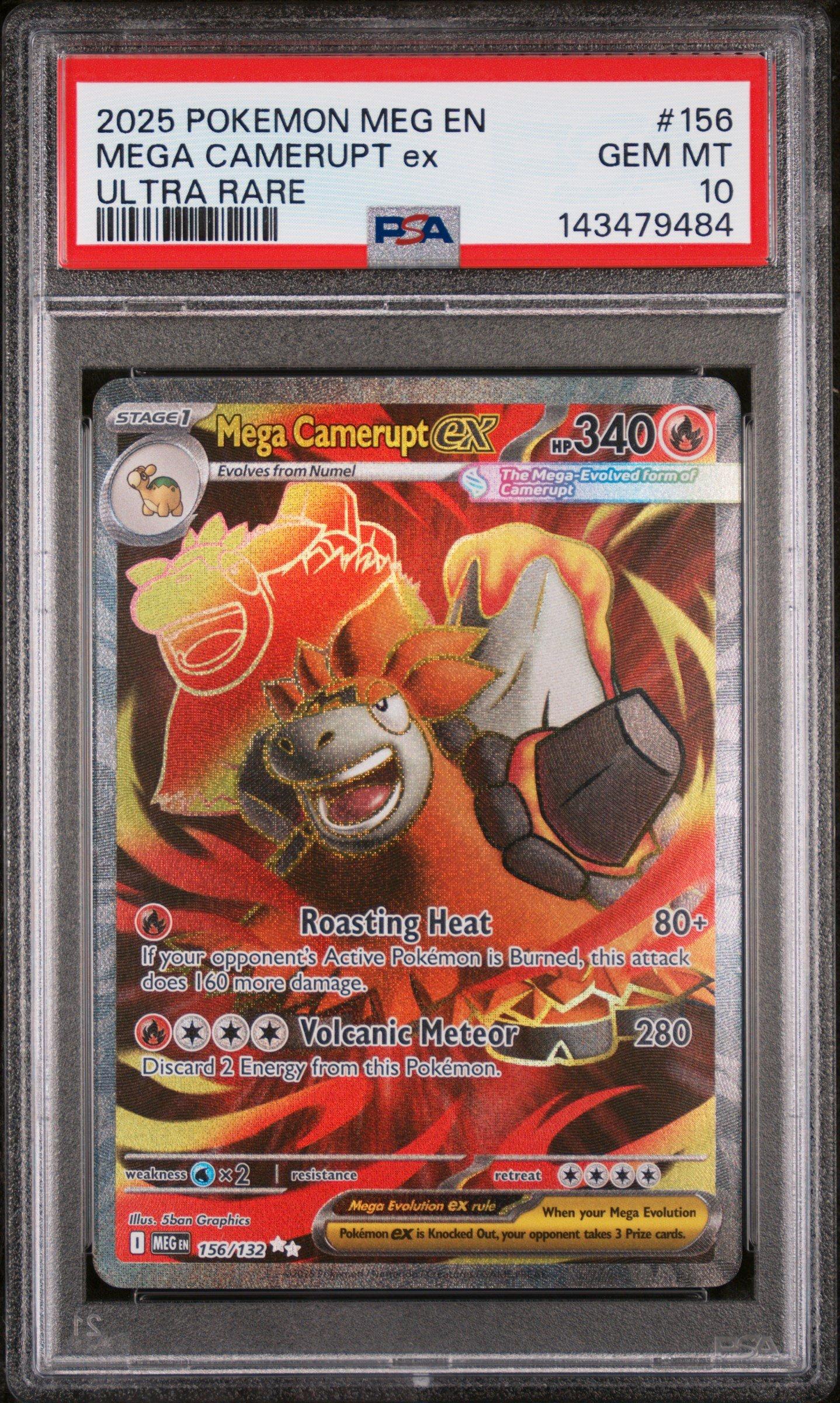 2025 Pokemon Meg En-mega Evolution 156 Mega Camerupt Ex Ultra Rare
