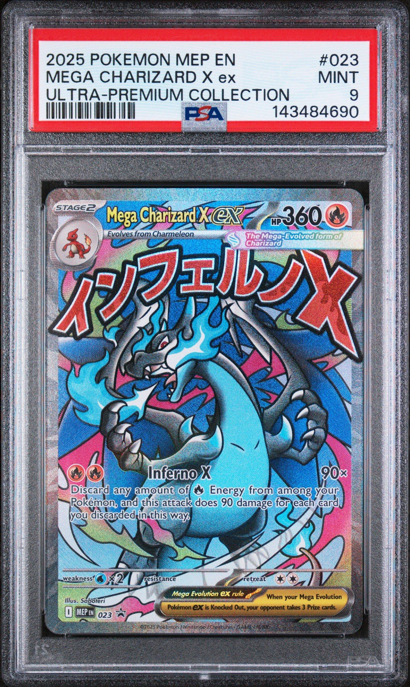2025 Pokemon Mep En-me Black Star Promo 023 Mega Charizard X Ex