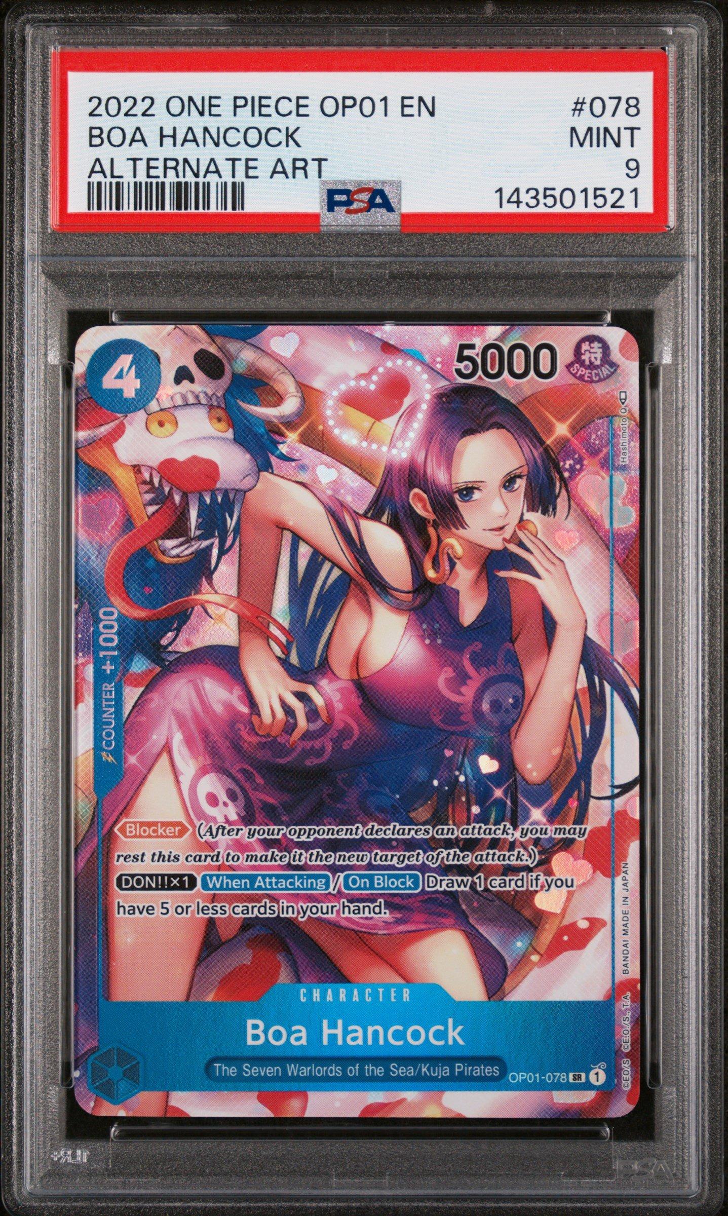 2022 One Piece Op01-romance Dawn 078 Boa Hancock Alternate Art PSA