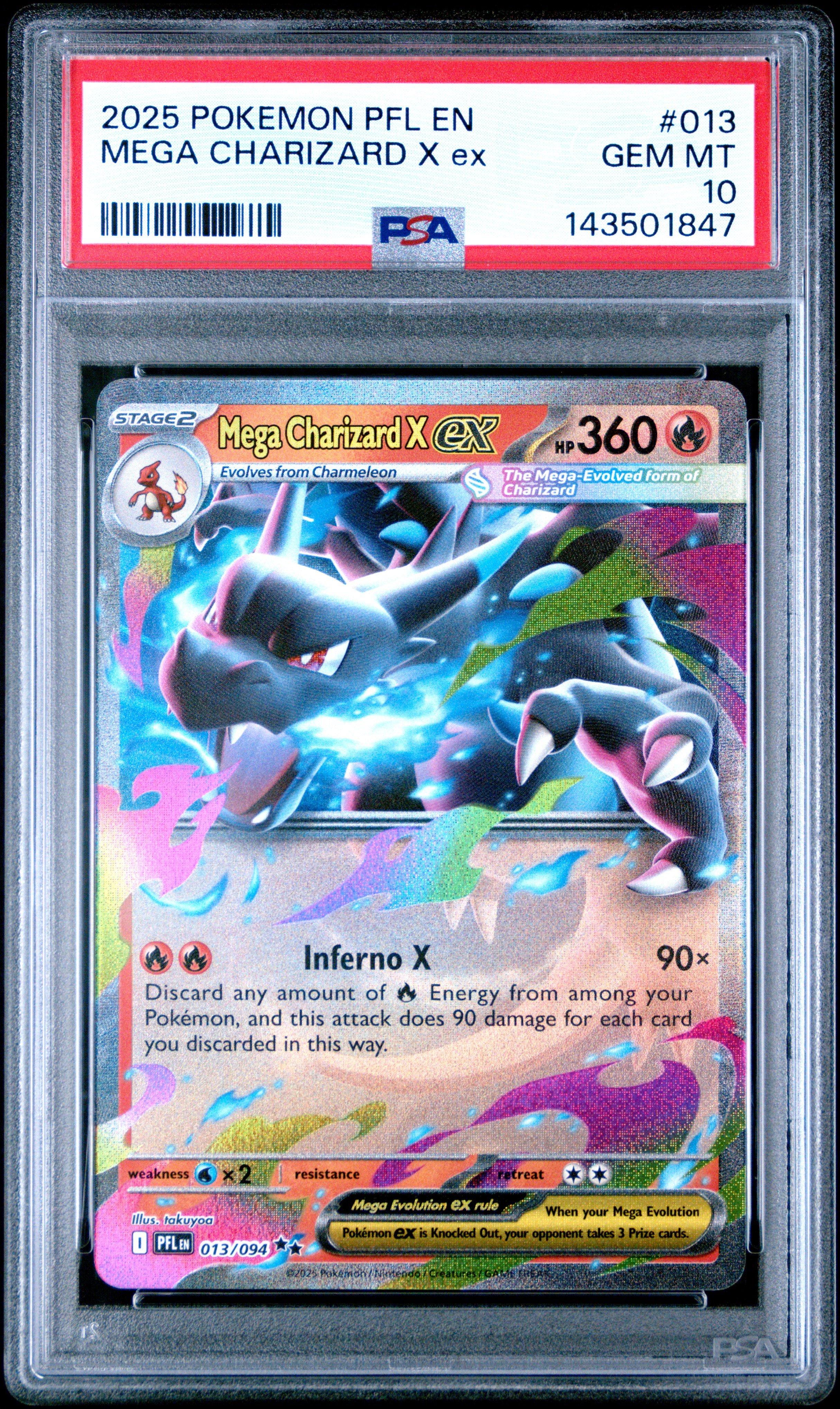 ULTRA FLAMES EN-PHANTASMAL PFL POKEMON 2025 鑑賞用 EX X CHARIZARD MEGA EN PFL ポケモン 2025 RARE MEGA #109 ポケモンカードゲーム