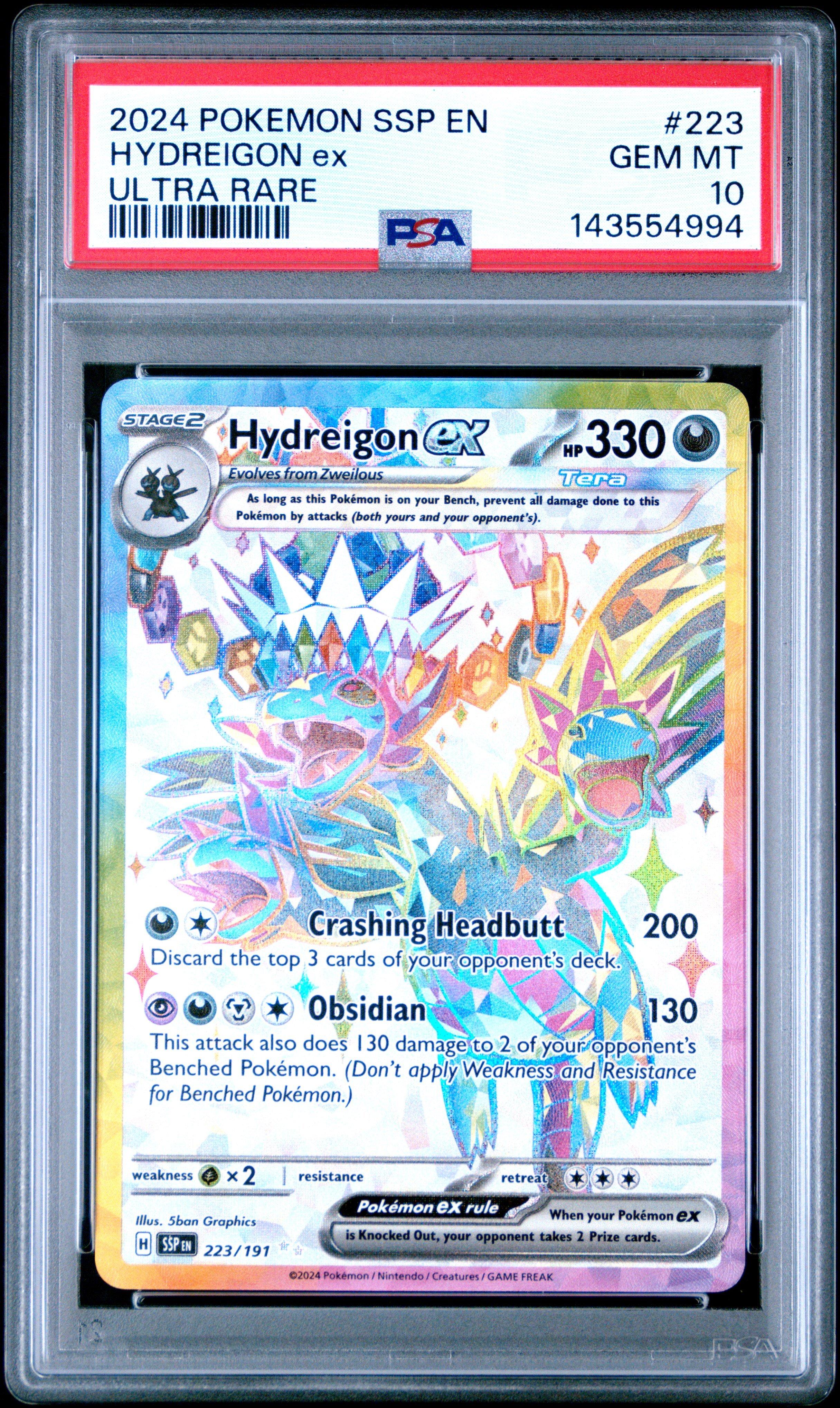 pokmon - trading card game: hydreigon ex Pokemon Surging Sparks Photo associated with this product is a stock photo and not a photo of the actual card in Pokemon Hydreigon EX SIR 169/086