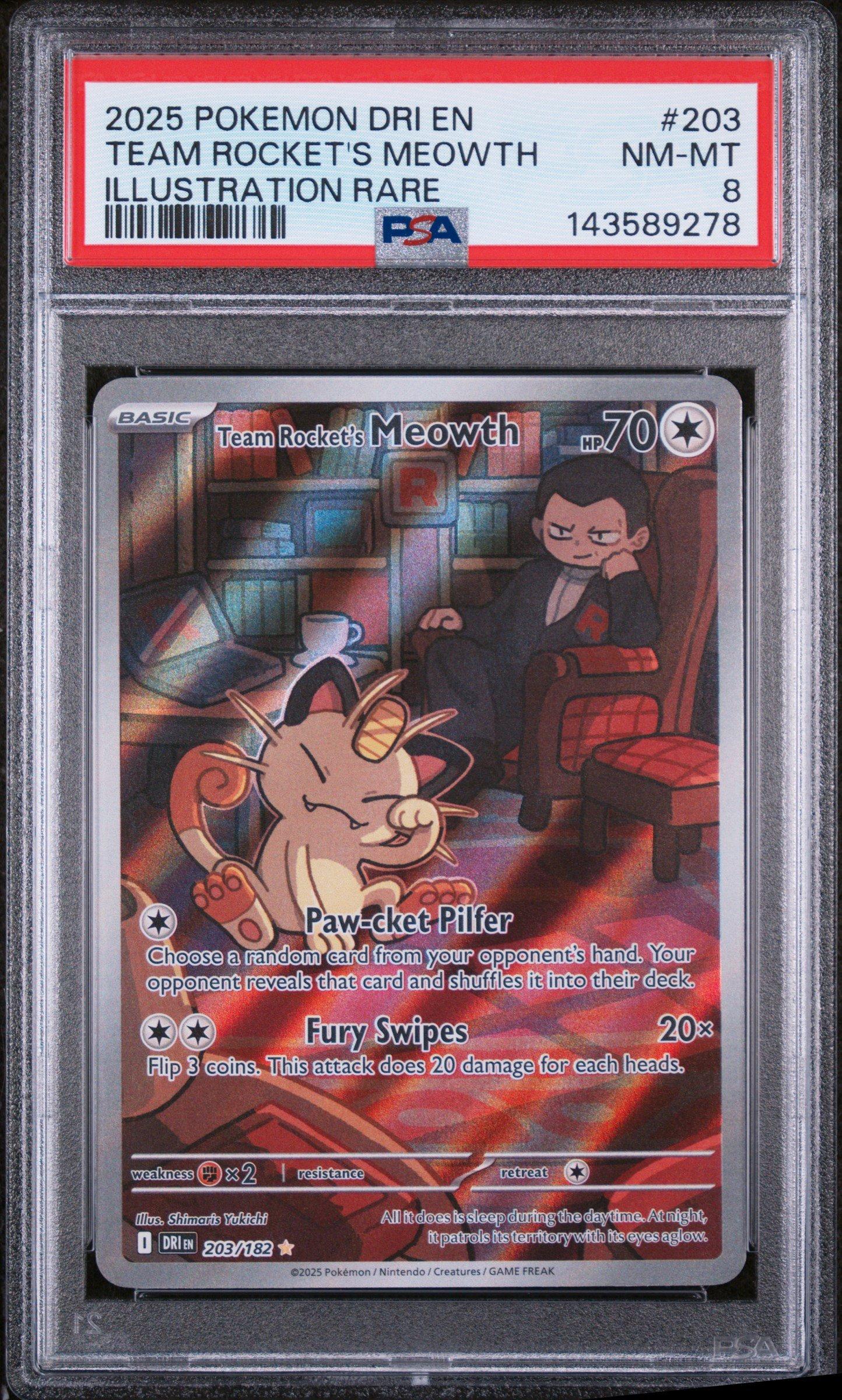 2025 Pokemon Dri En-destined Rivals 203 Team Rocket's Meowth