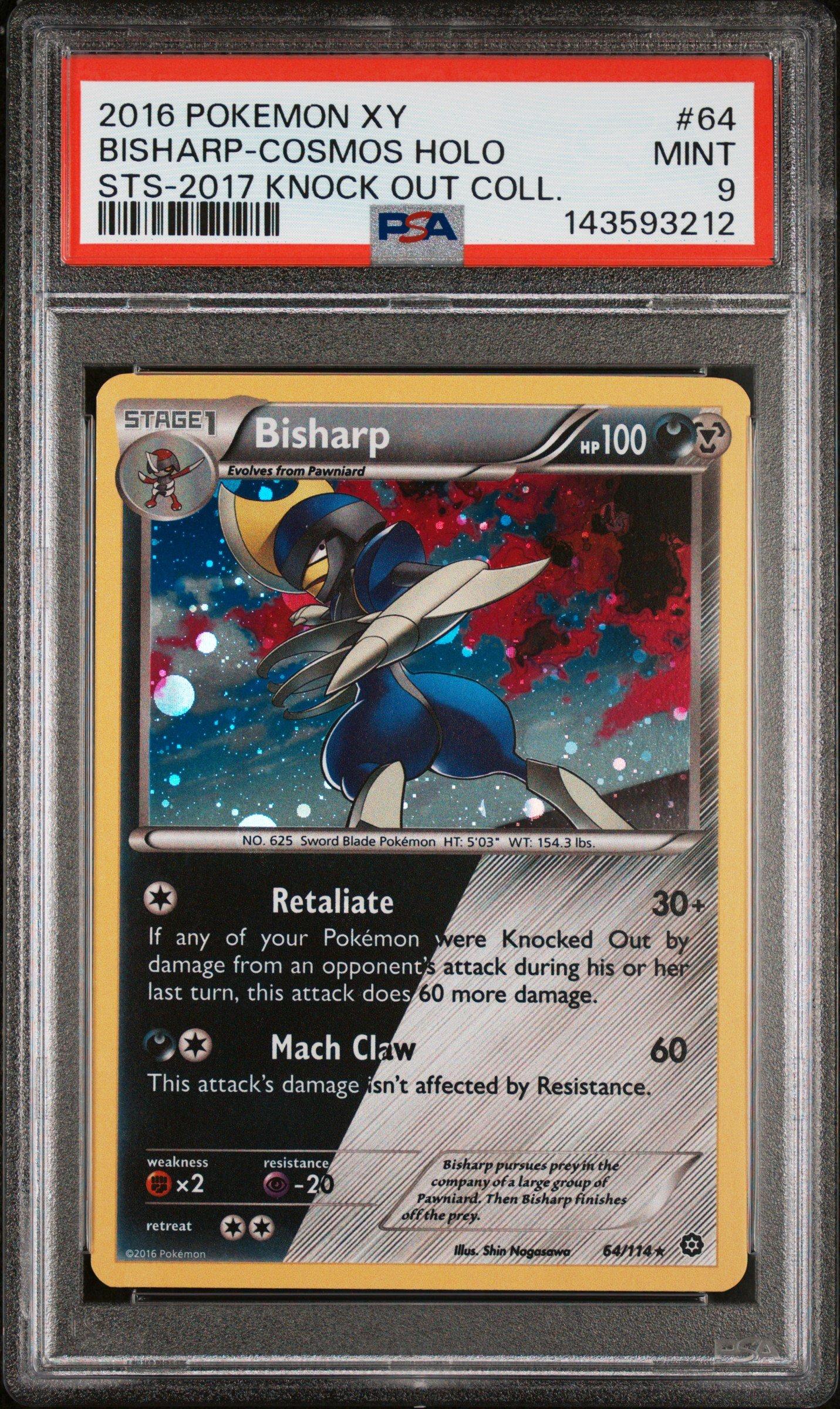 2016 Pokemon Xy Steam Siege 64 Bisharp-holo Cosmos-2017 Knock Out