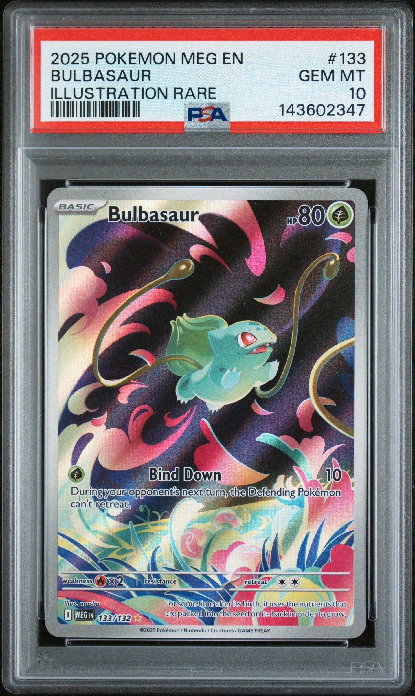 2025 Pokemon Meg En-mega Evolution 133 Bulbasaur Illustration Rare