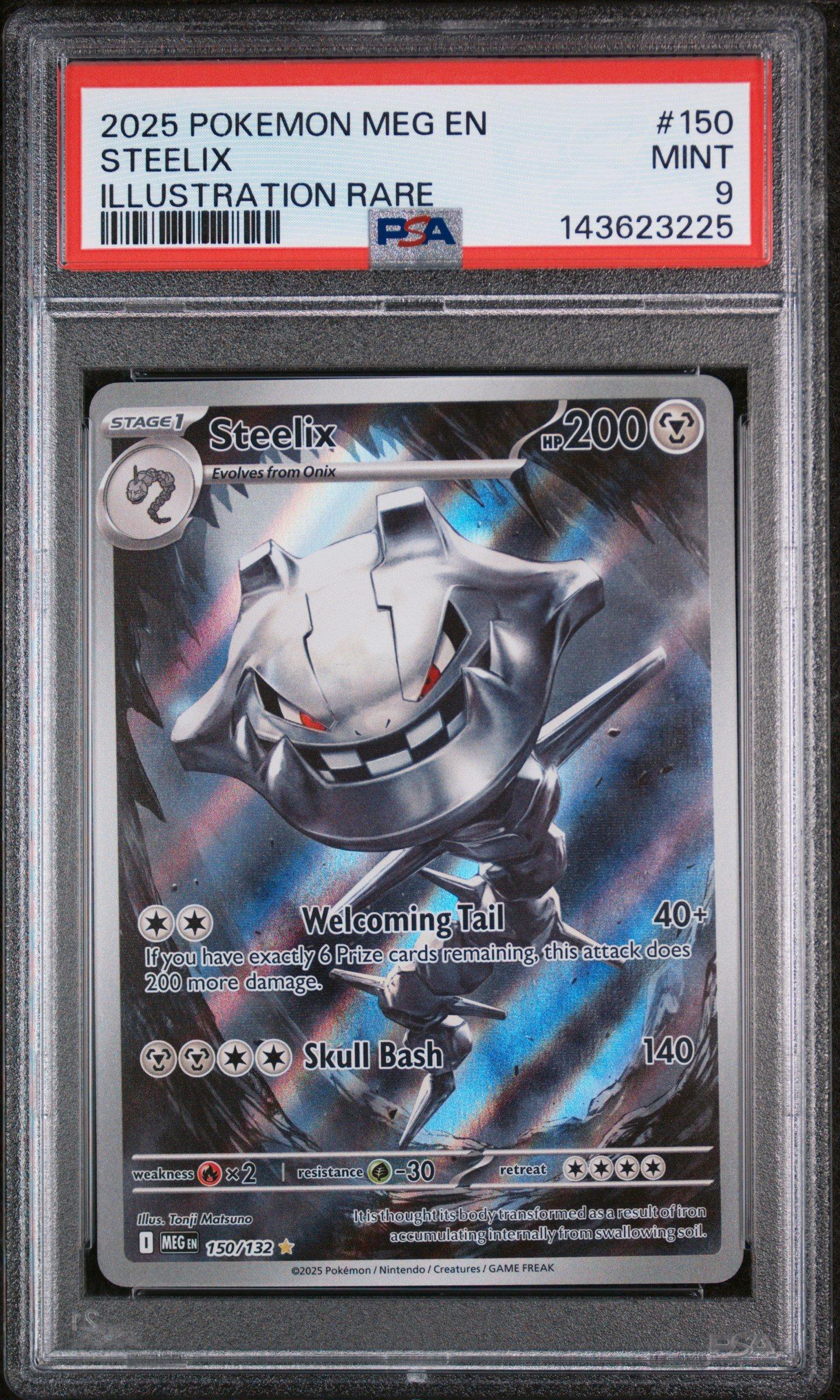 2025 Pokemon Meg En-mega Evolution 150 Steelix Illustration Rare