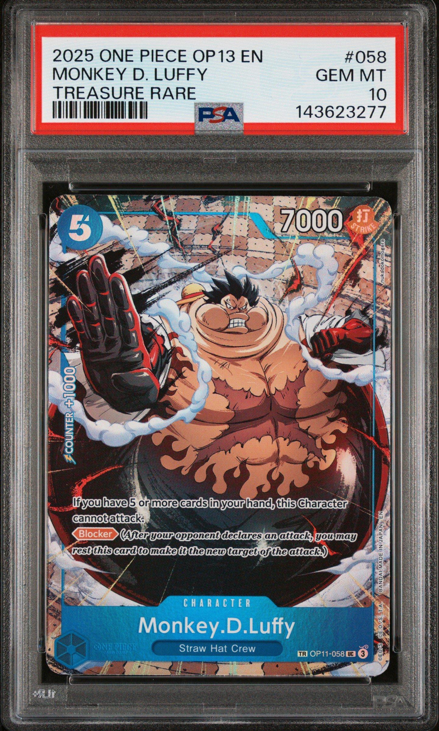 2025 One Piece Op13-carrying On His Will 058 Monkey D. Luffy