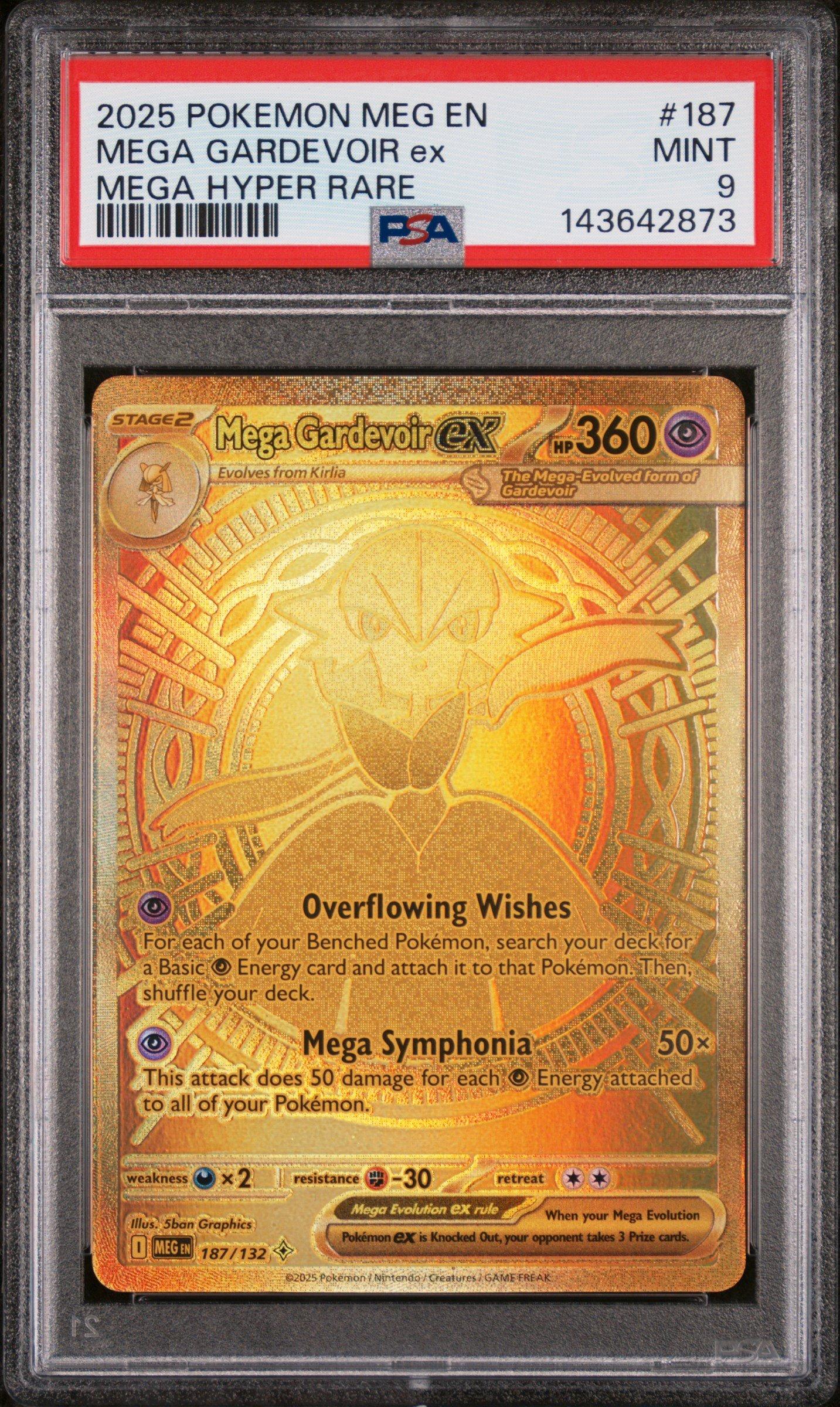 2025 Pokemon Meg En-mega Evolution 187 Mega Gardevoir Ex Mega Hyper Rare  PSA 9 Graded Card | GameStop