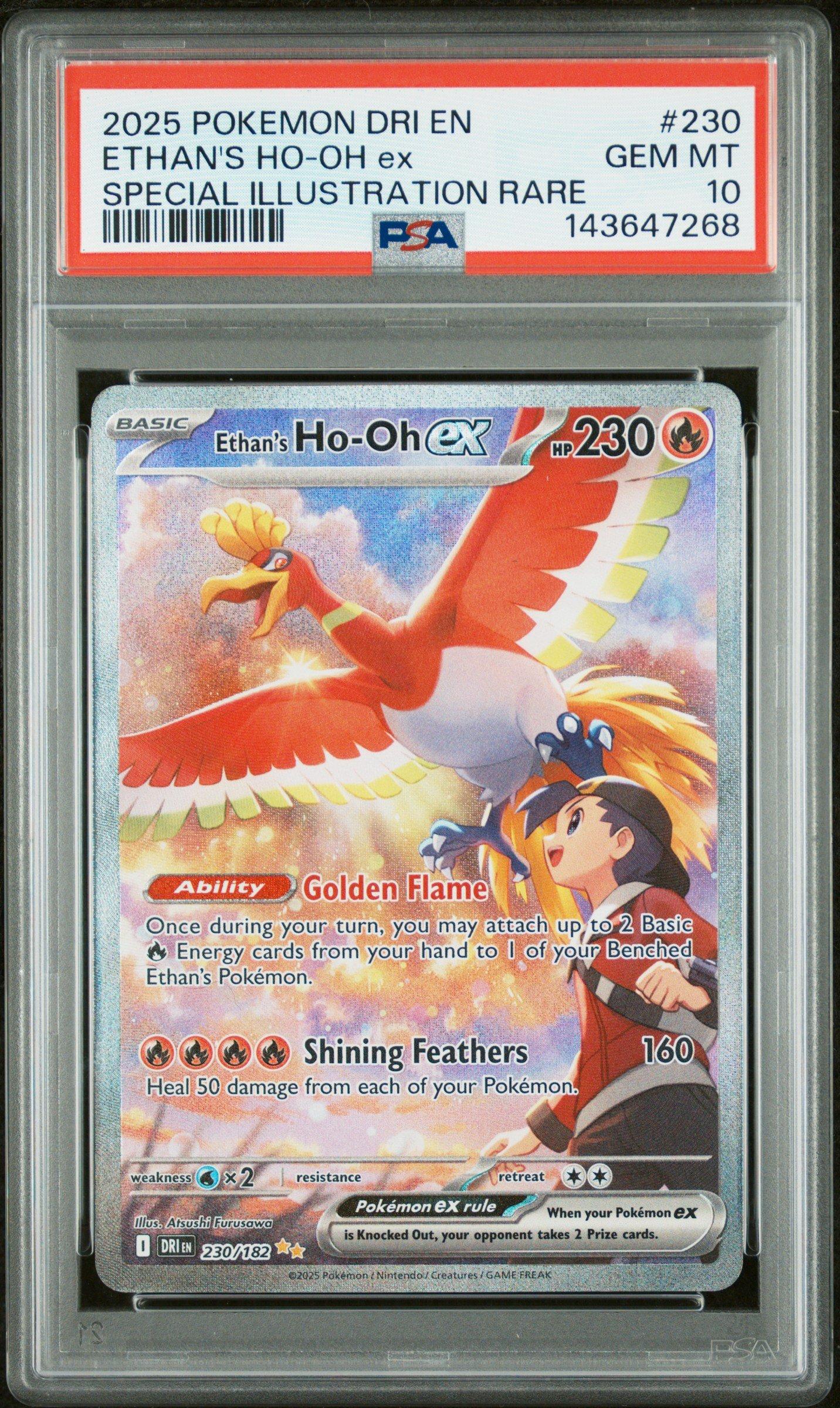 2025 Pokemon Dri En-destined Rivals 230 Ethan's Ho-oh Ex Special