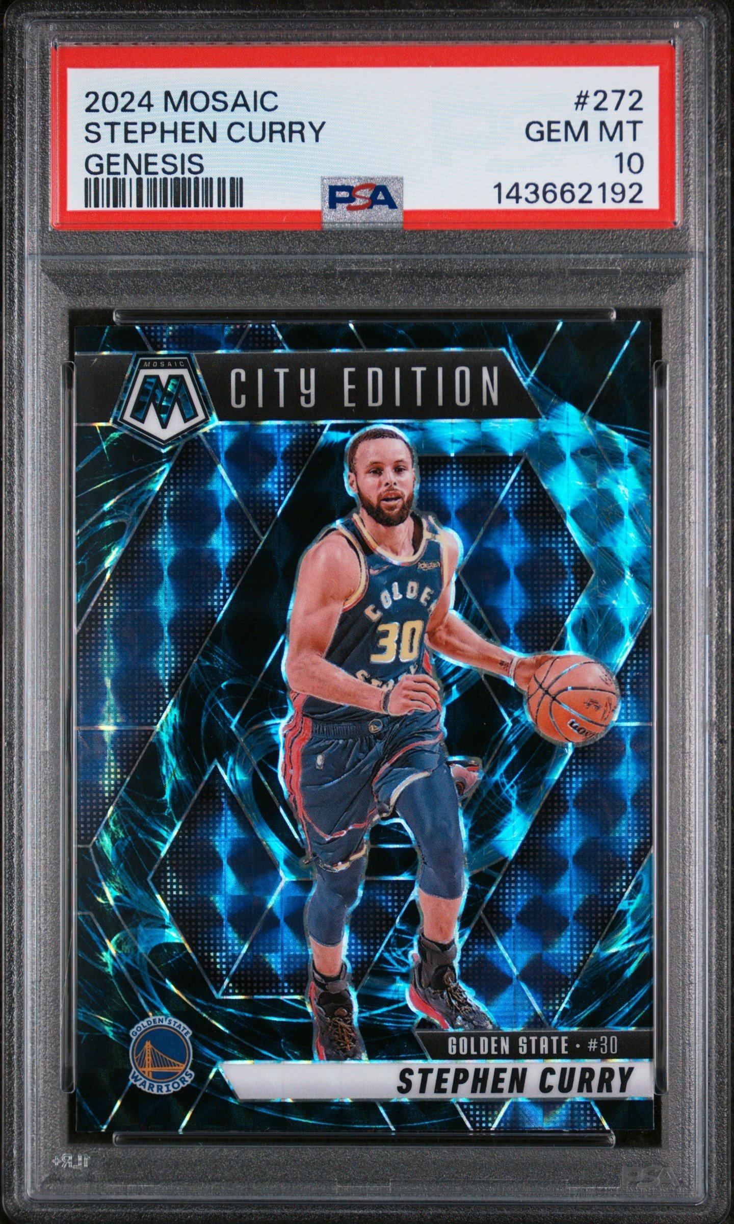 2024 Panini Mosaic 272 Stephen Curry Genesis PSA 10 Graded Card
