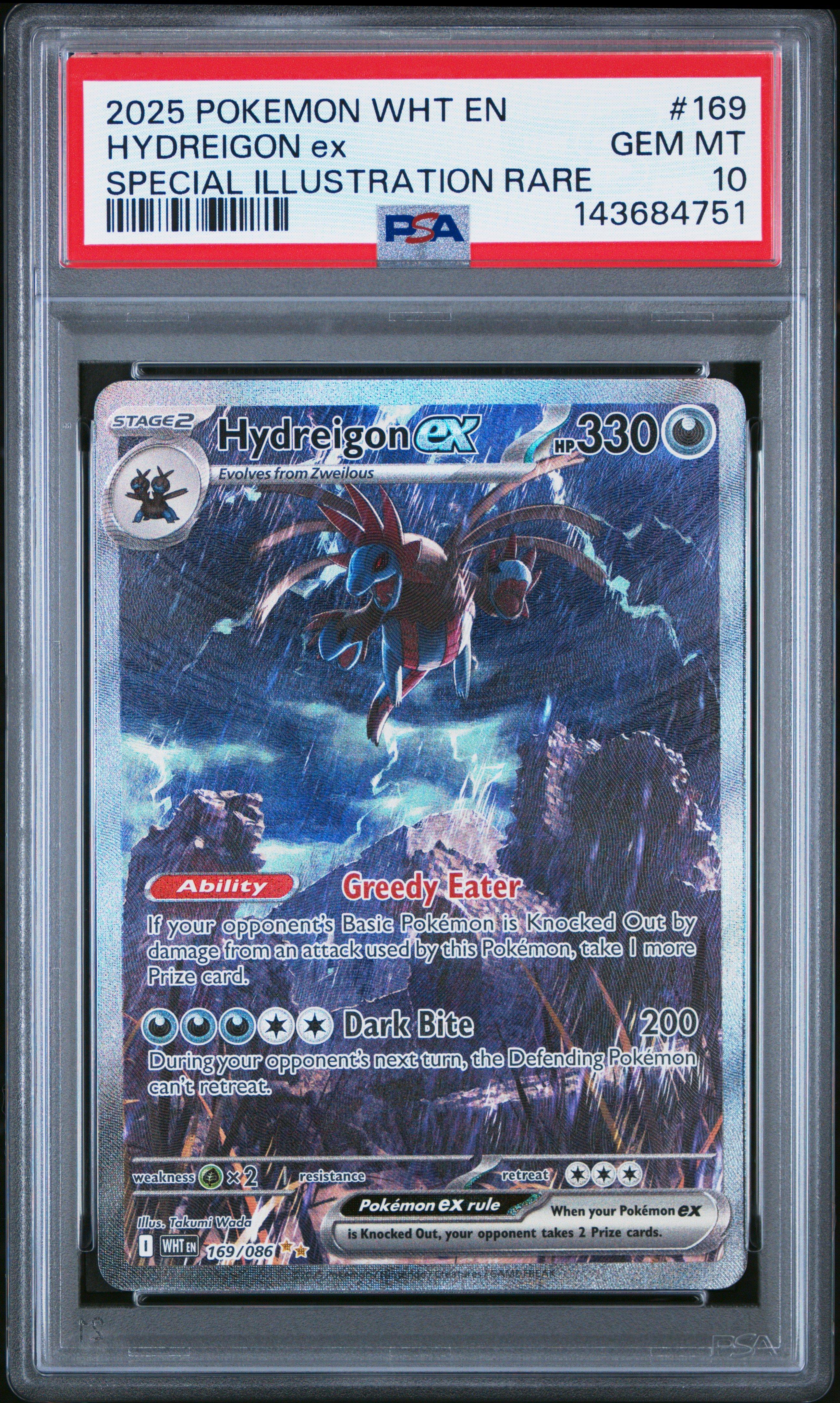 HYDREIGON ex 2025 PSA 10 特別アートレア 2025 Pokemon Wht En-white Flare 169 Hydreigon Ex Special