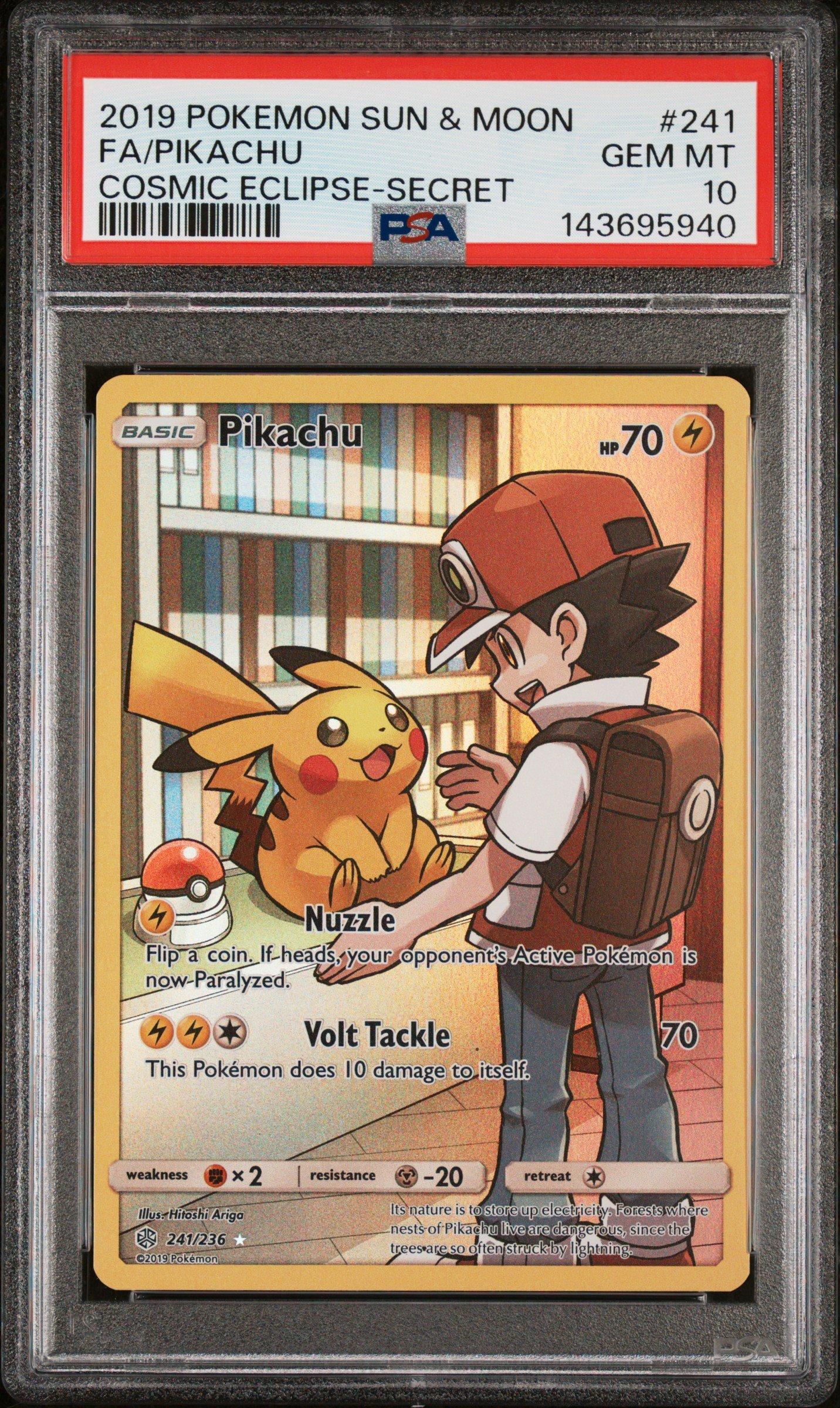PSA10 ピカチュウ 2019 サン＆ムーン 2019 Pokemon Sun & Moon Cosmic Eclipse 241 Full Art/pikachu Secret