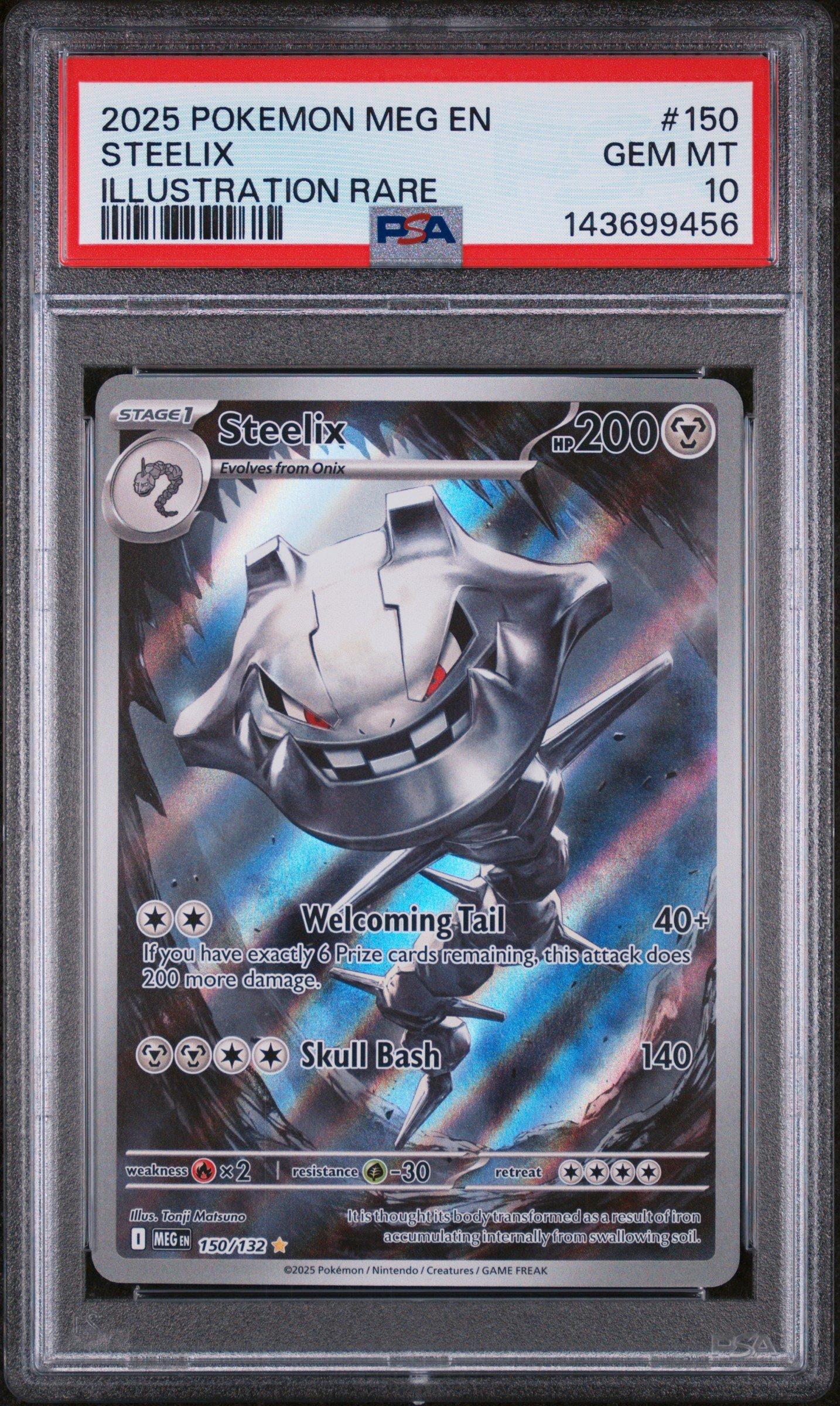 2025 Pokemon Meg En-mega Evolution 150 Steelix Illustration Rare